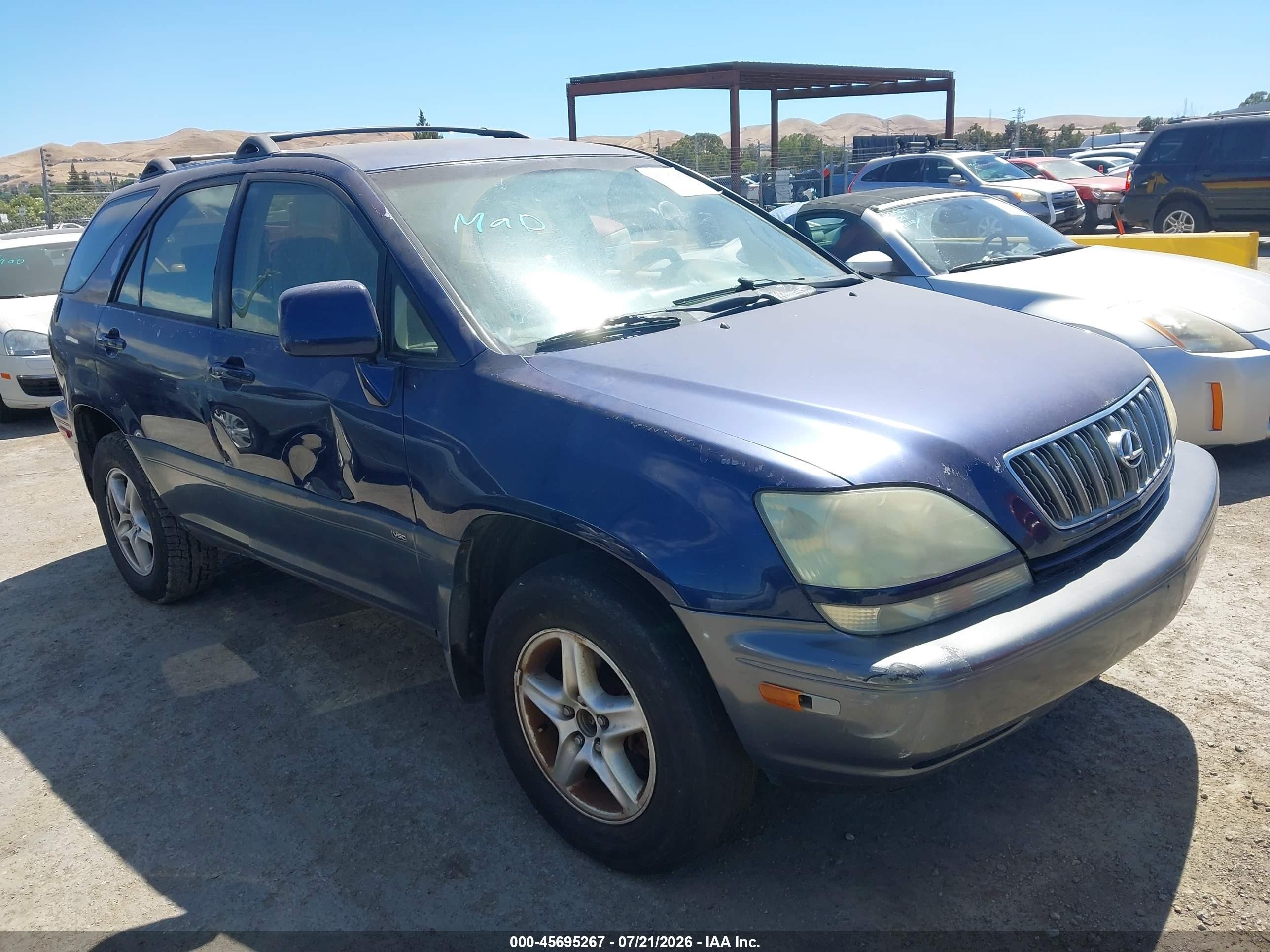 2001 Lexus Rx 300   Blue vin: JTJHF10U310184858
