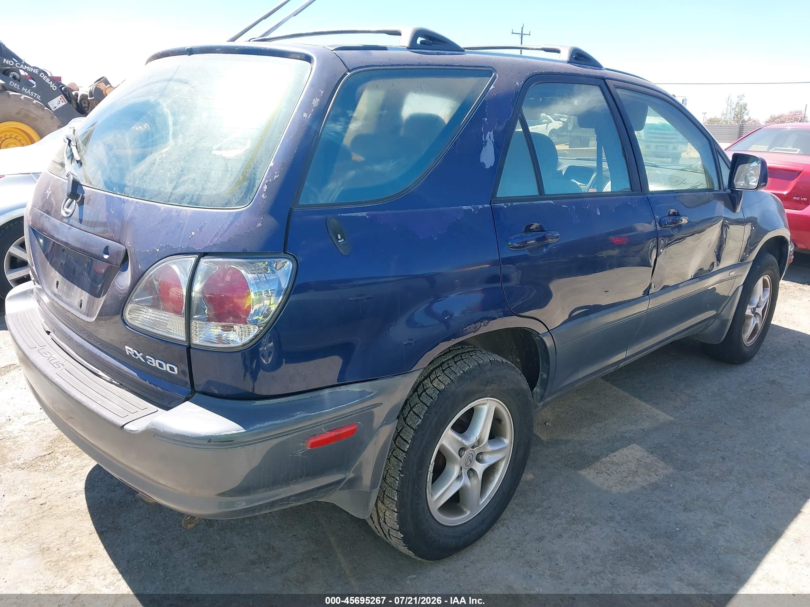 2001 Lexus Rx 300   Blue vin: JTJHF10U310184858
