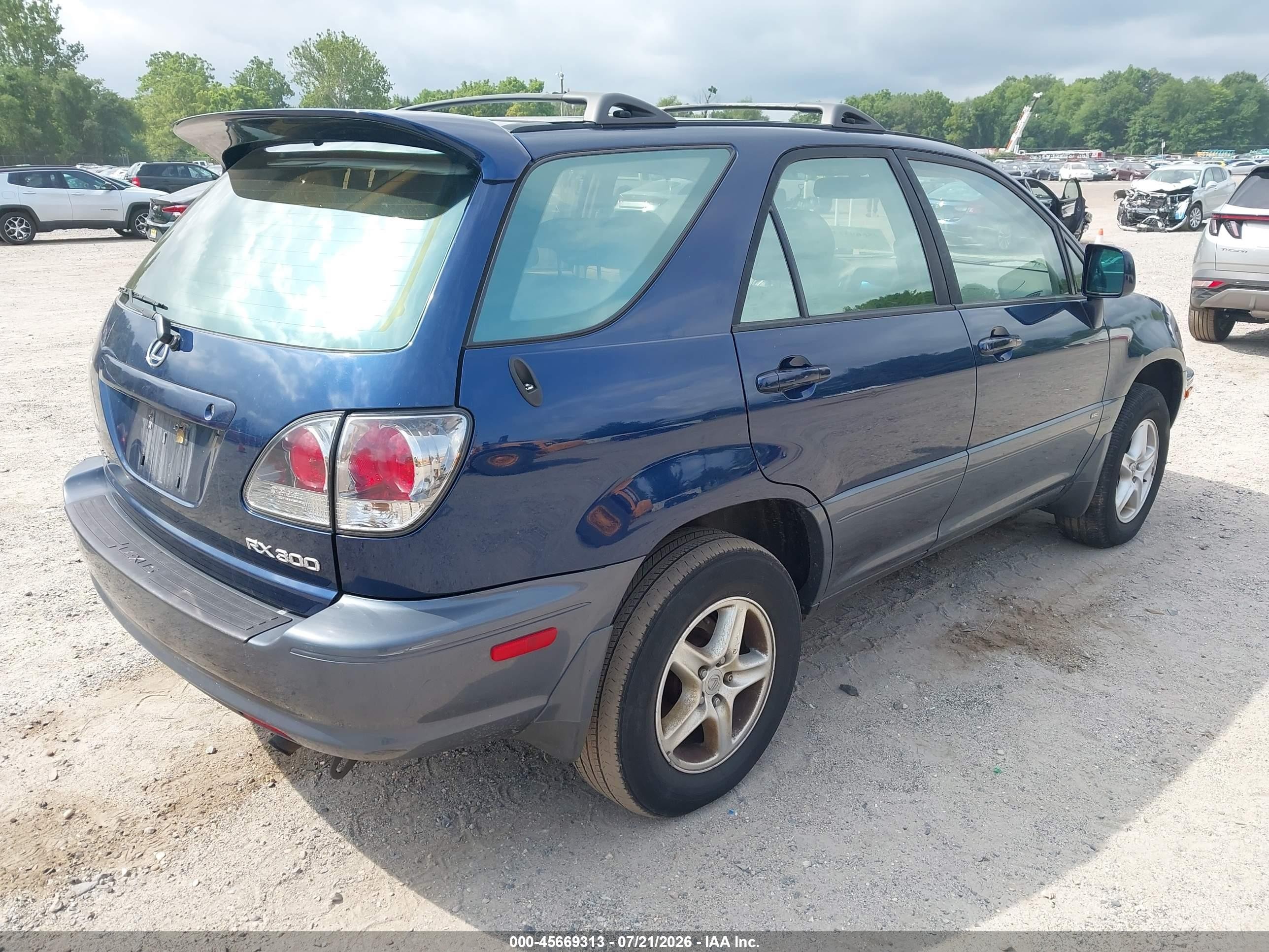 2001 Lexus Rx 300   Синий vin: JTJHF10U310213582