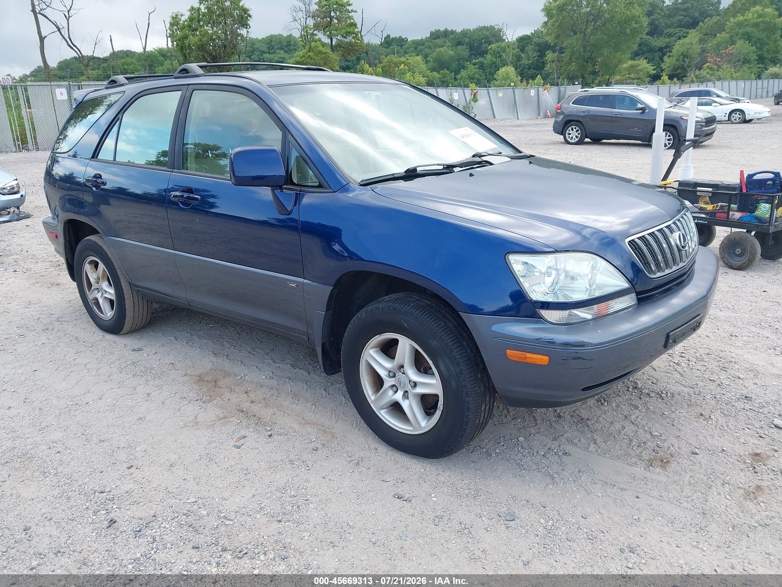 2001 Lexus Rx 300   Blue vin: JTJHF10U310213582
