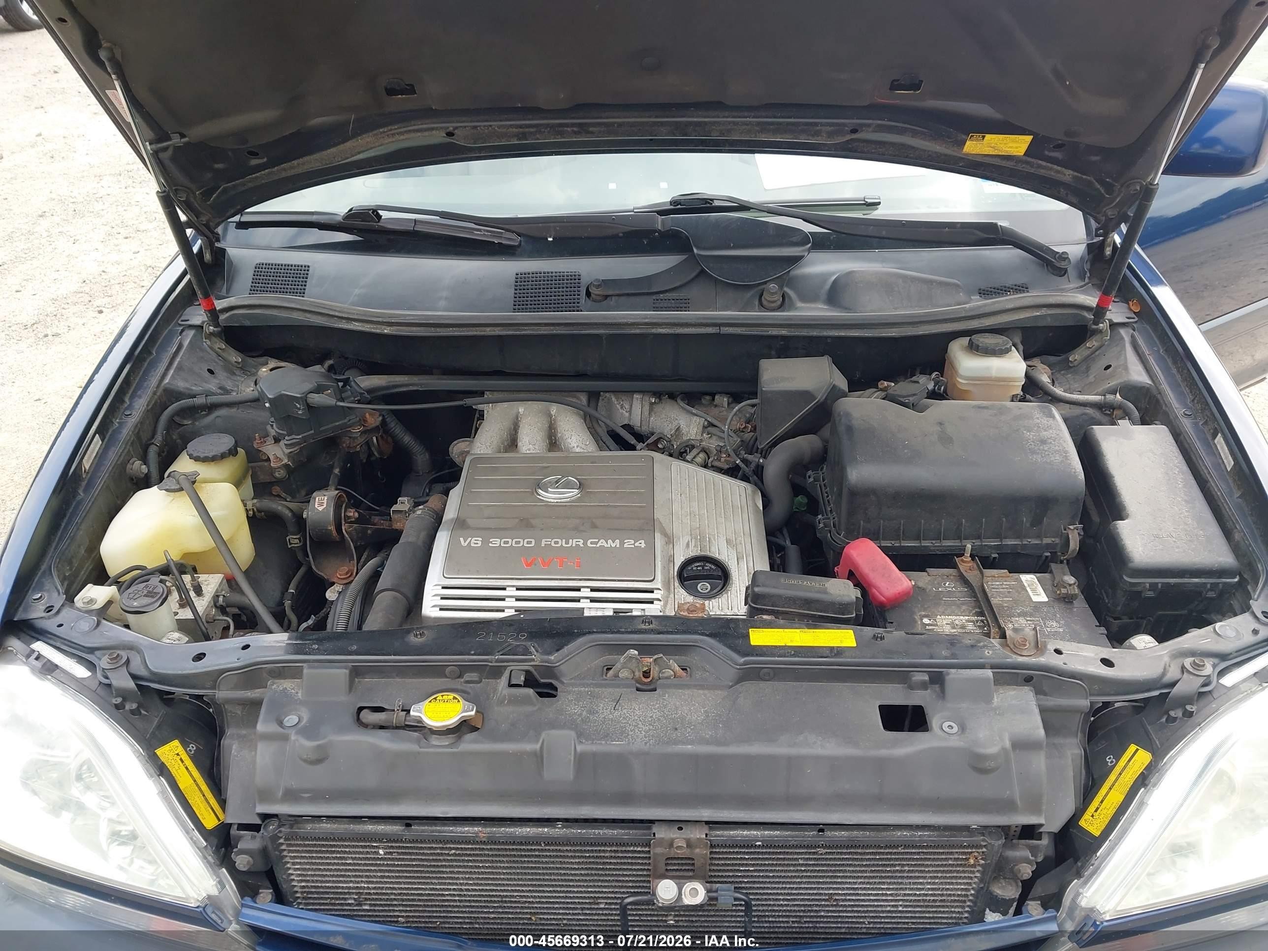 2001 Lexus Rx 300   Синий vin: JTJHF10U310213582