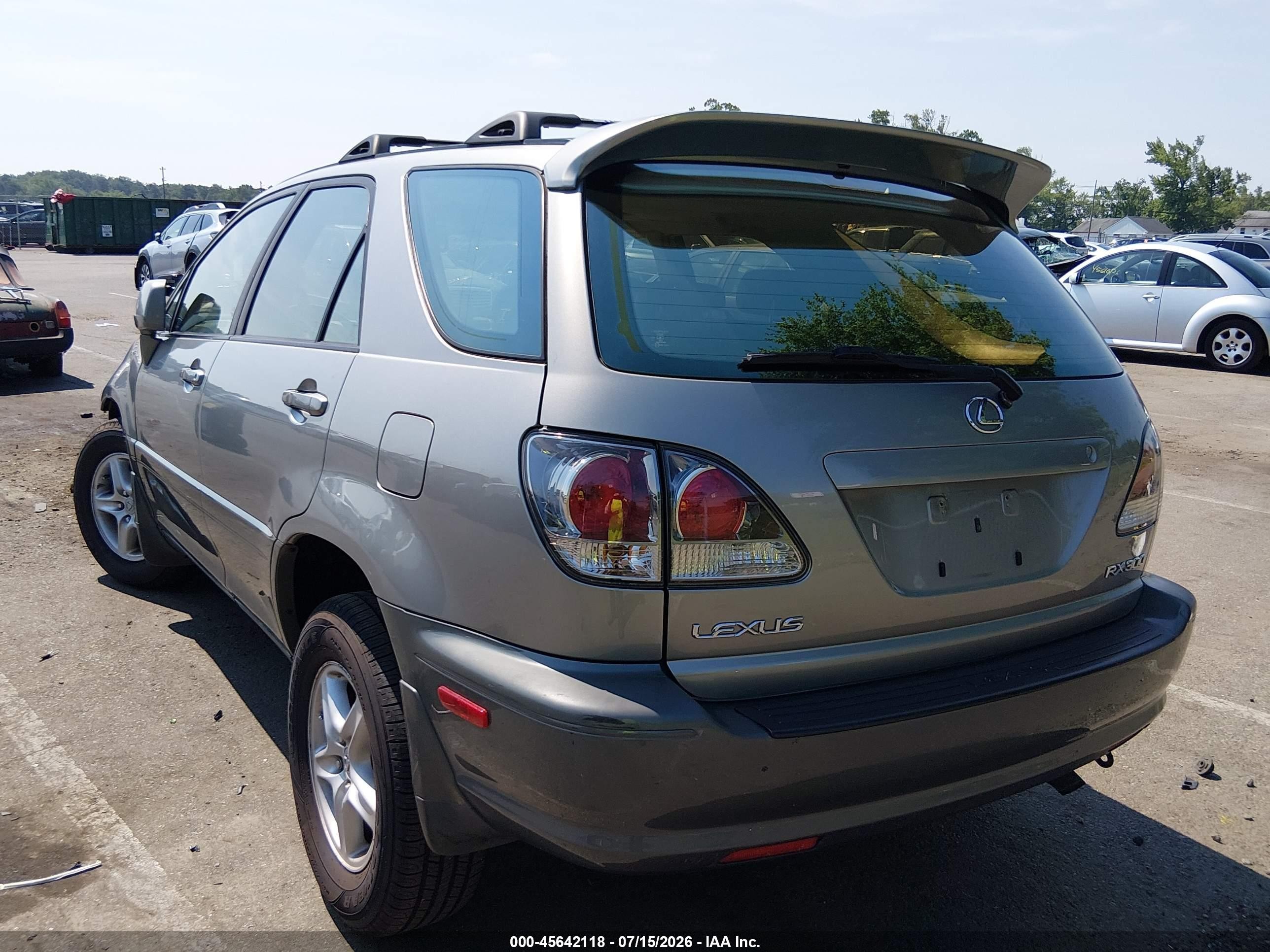 2002 Lexus Rx 300   Серый vin: JTJHF10U320236622
