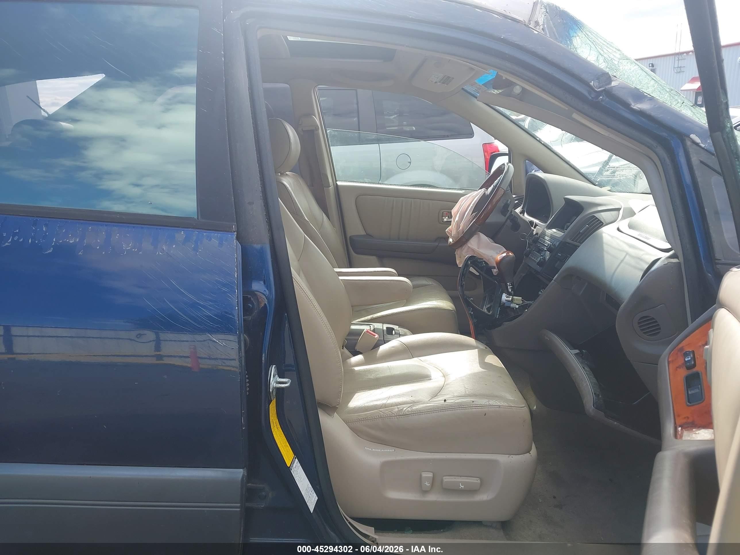 2003 Lexus Rx 300 Blue vin: JTJHF10U330305651