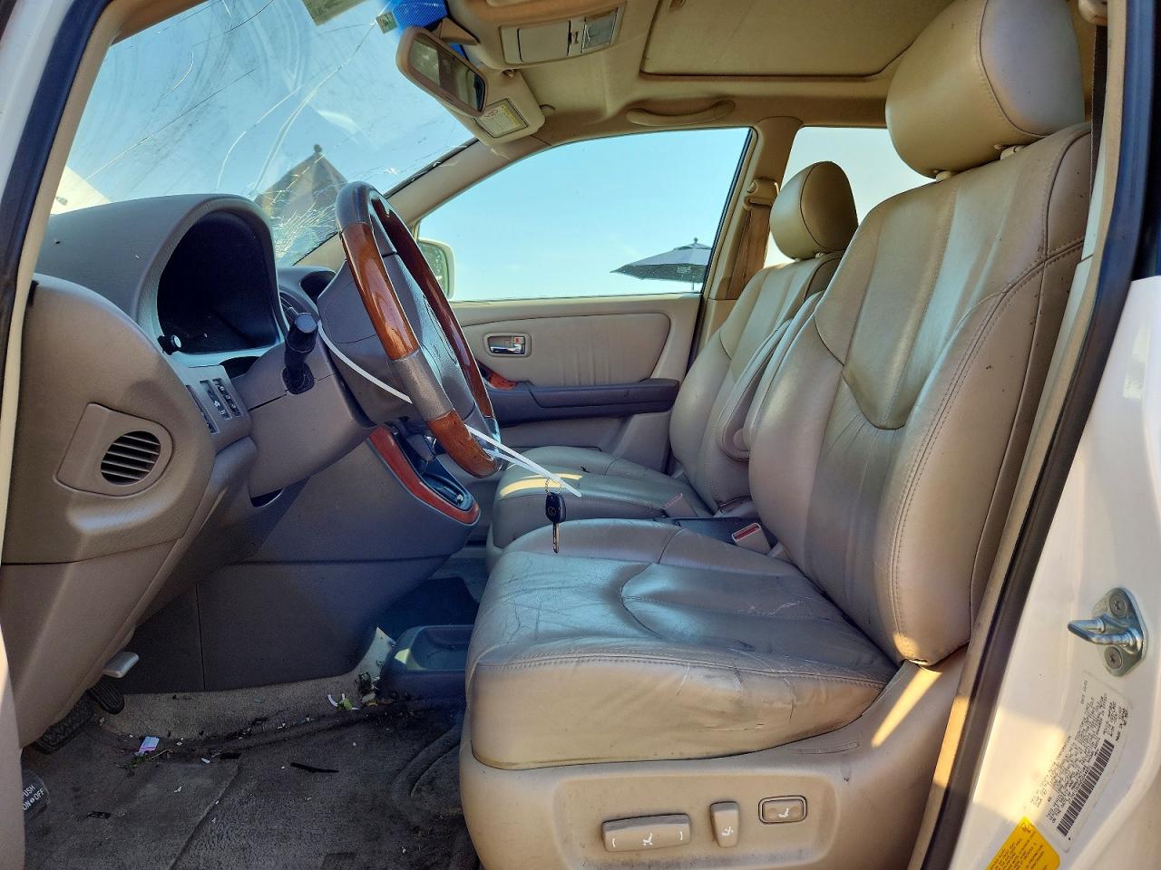 2002 Lexus Rx 300 White vin: JTJHF10U620244651