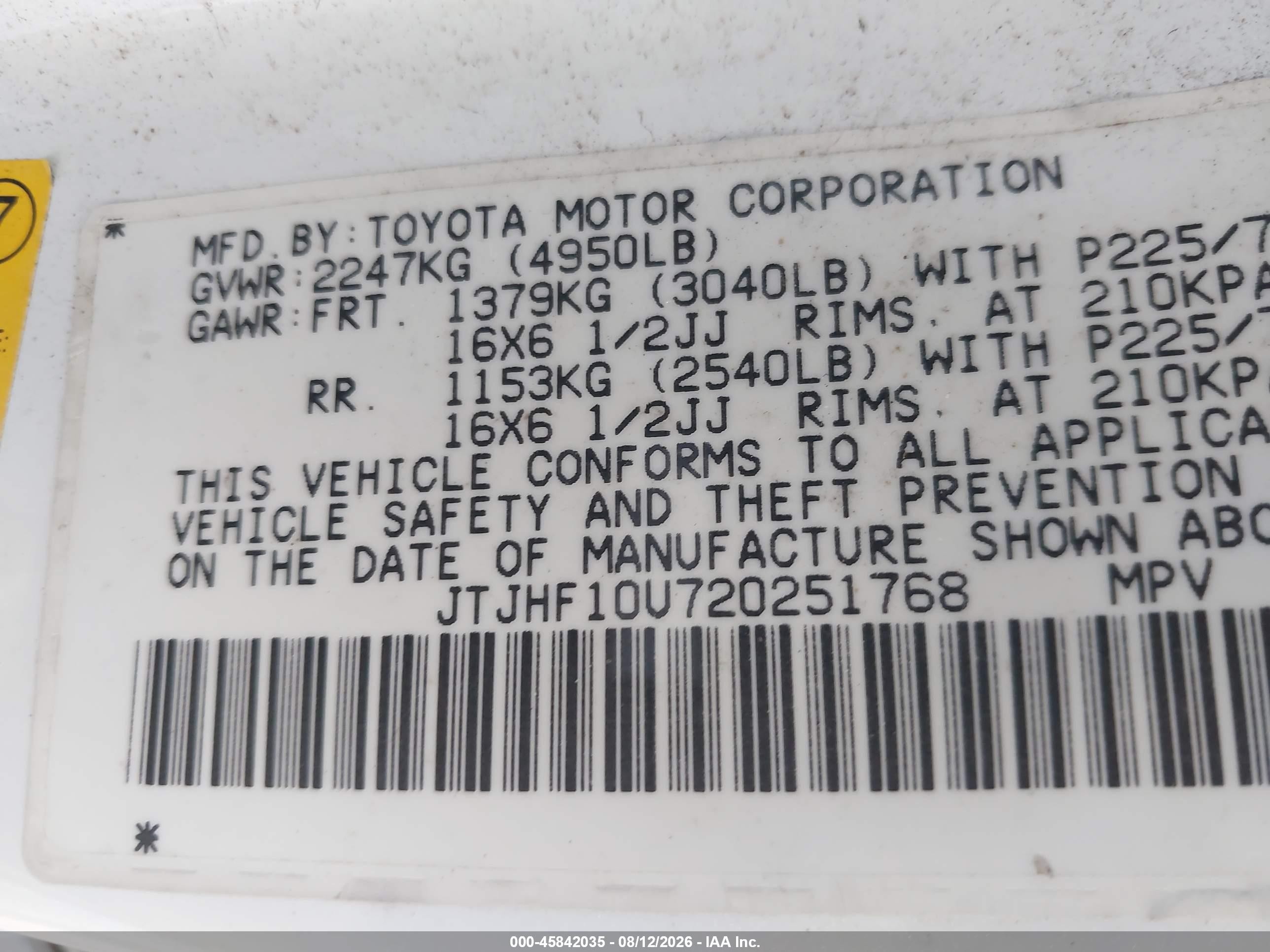2002 Lexus Rx 300   Белый vin: JTJHF10U720251768