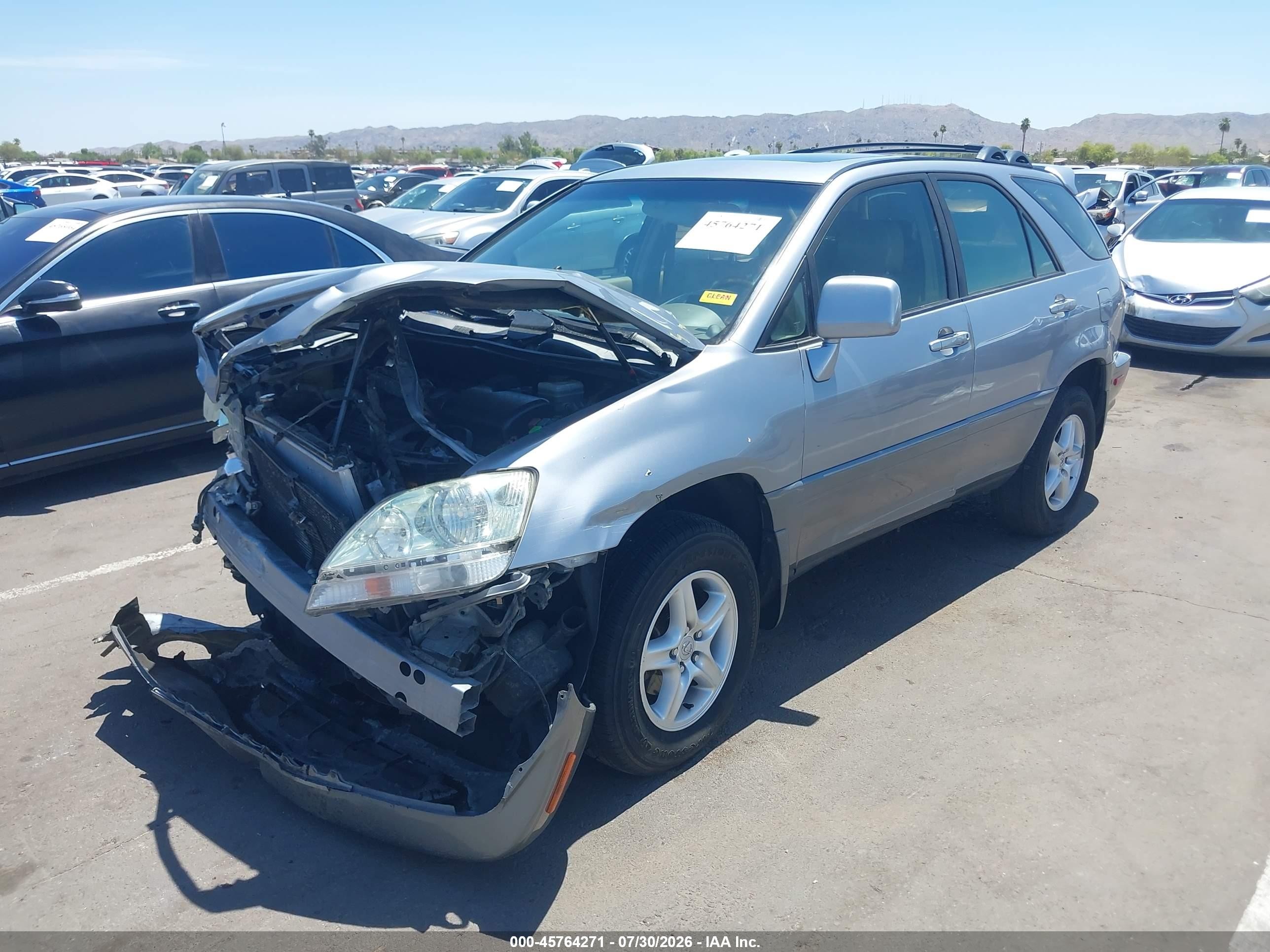 2002 Lexus Rx 300   Silver vin: JTJHF10U720252466