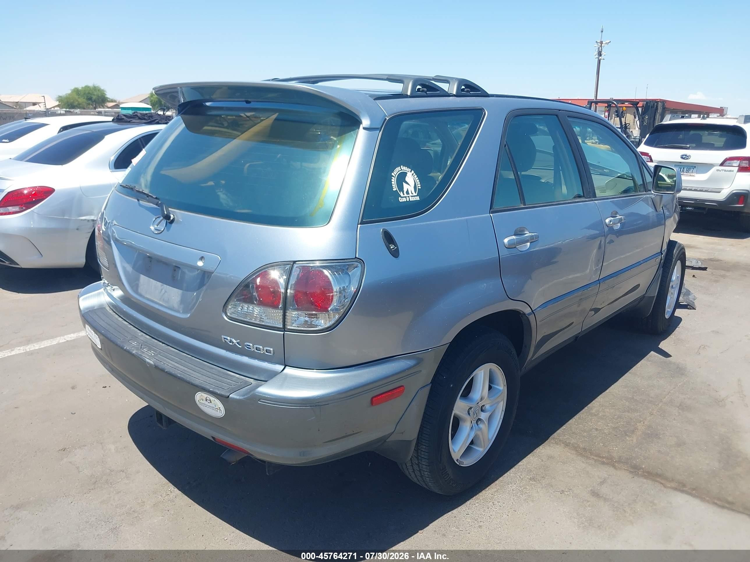 2002 Lexus Rx 300   Silver vin: JTJHF10U720252466