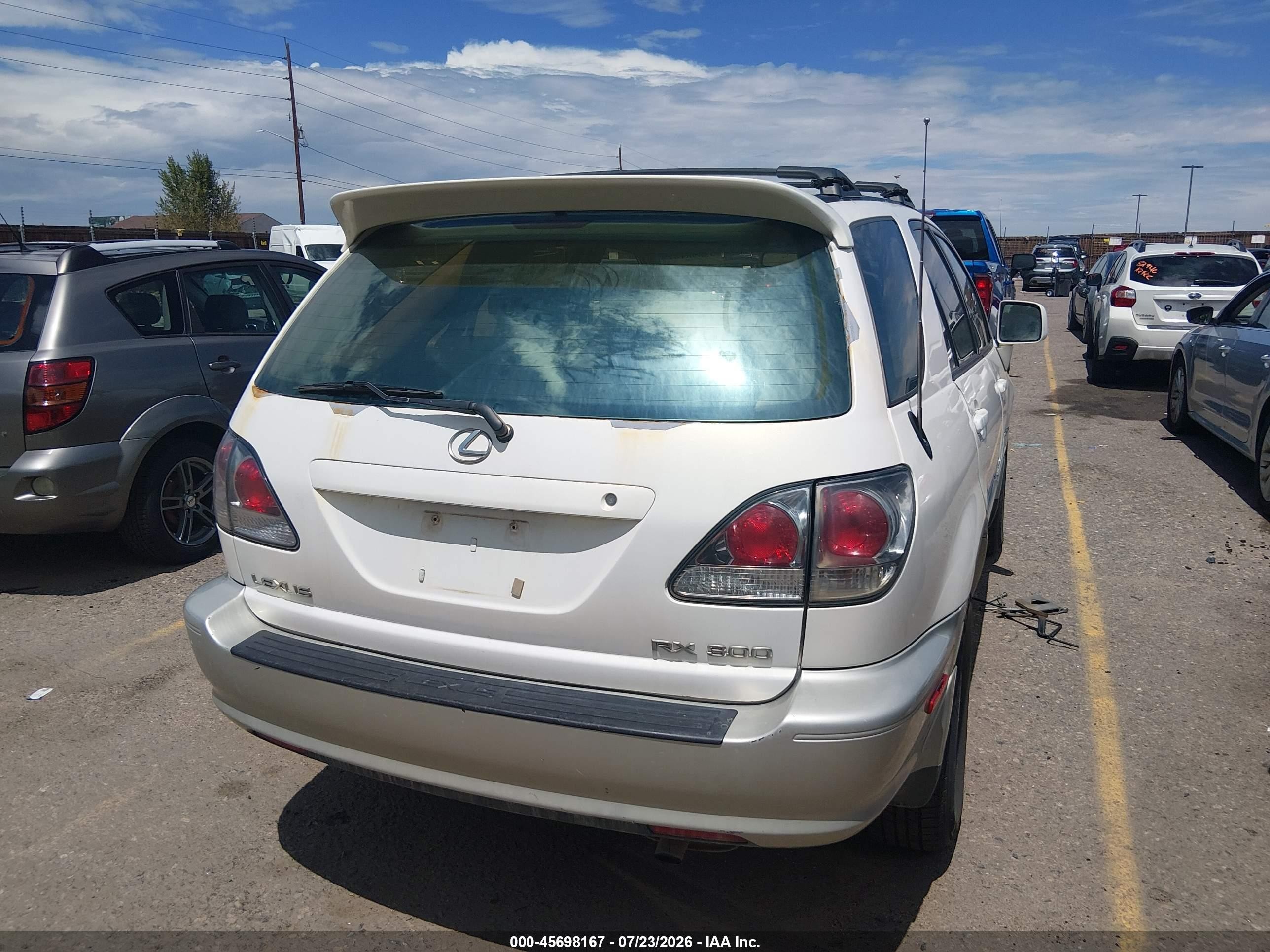 2001 Lexus Rx 300 White vin: JTJHF10U910186517