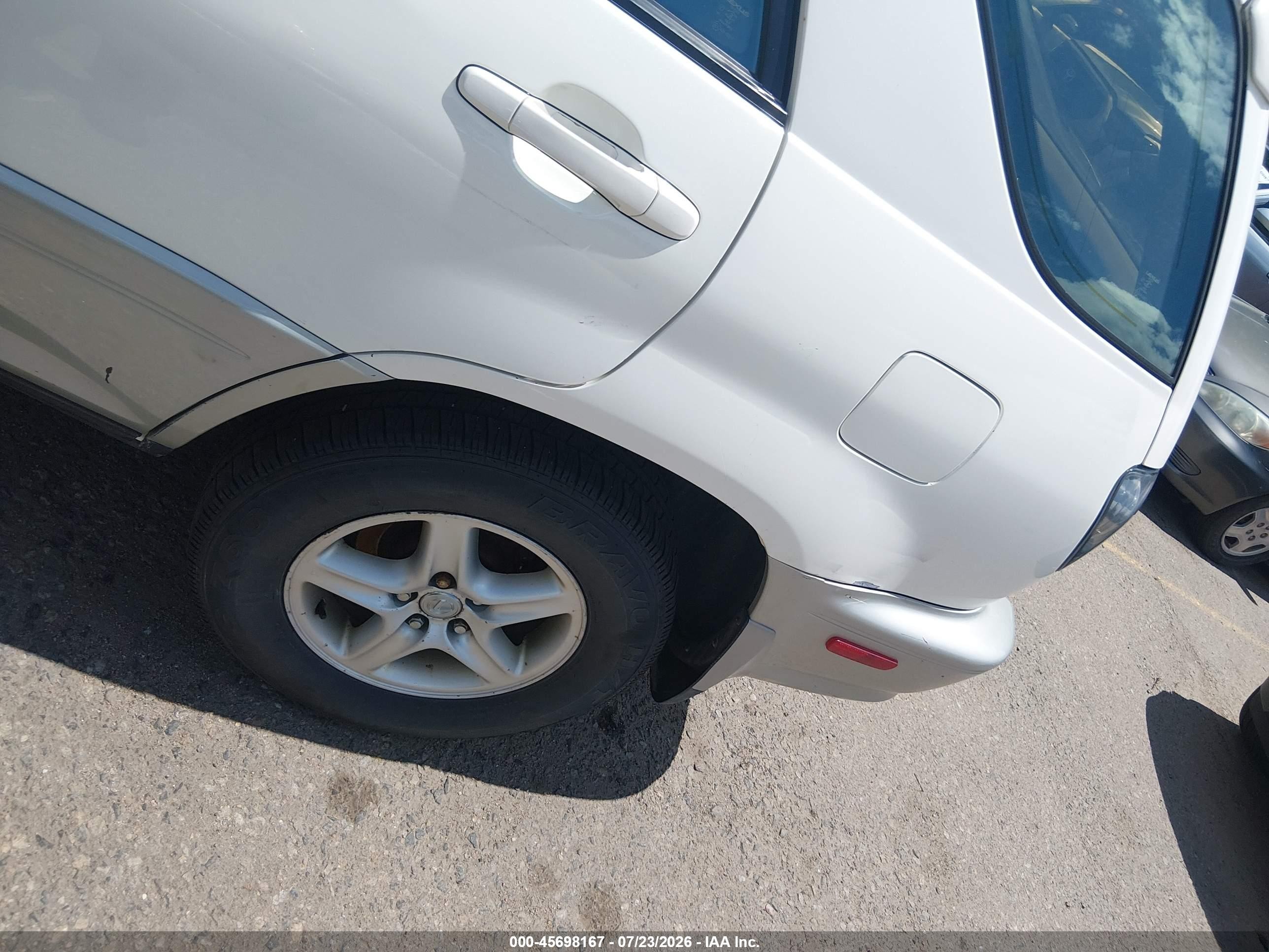 2001 Lexus Rx 300 White vin: JTJHF10U910186517