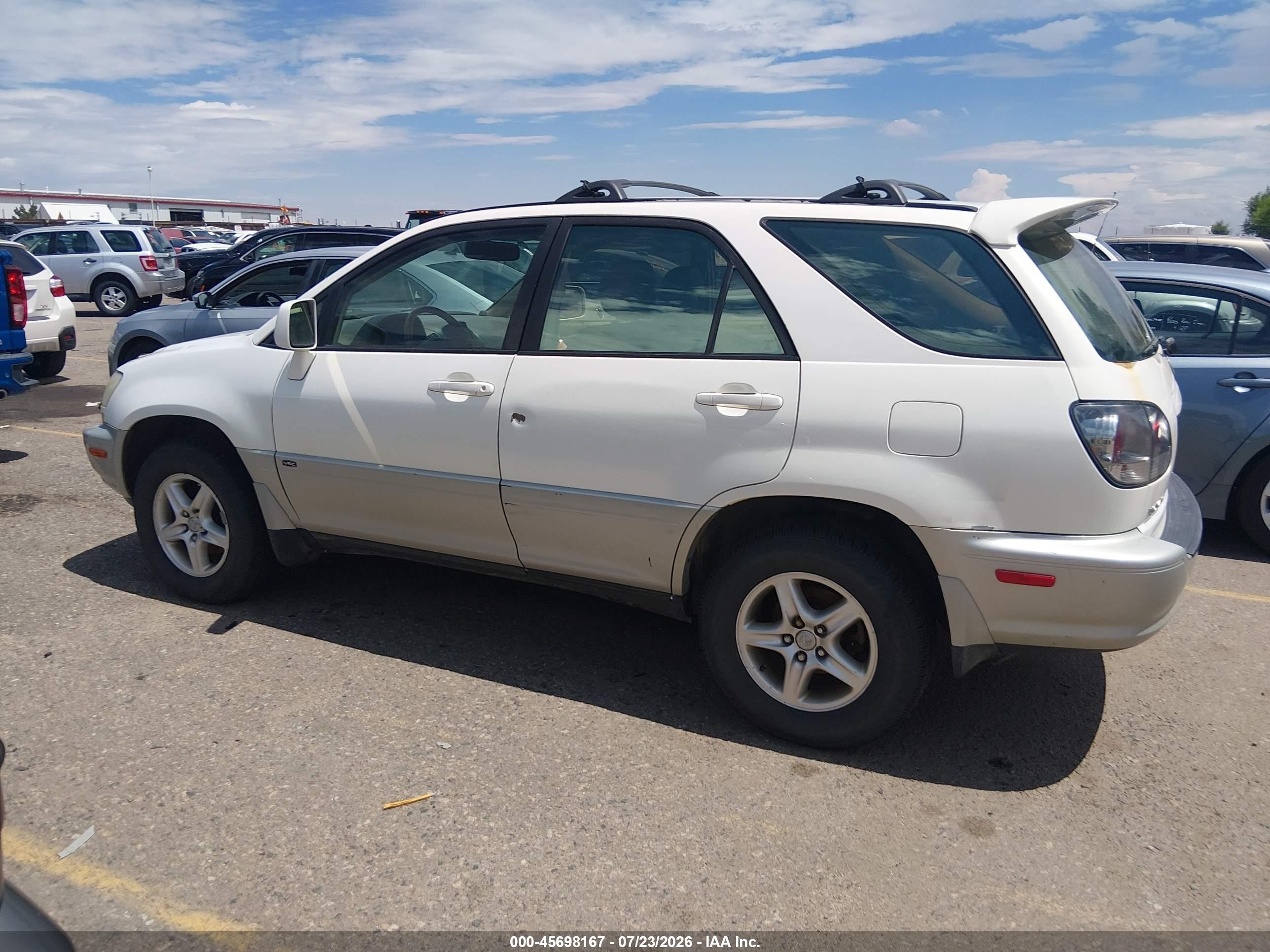 2001 Lexus Rx 300 White vin: JTJHF10U910186517