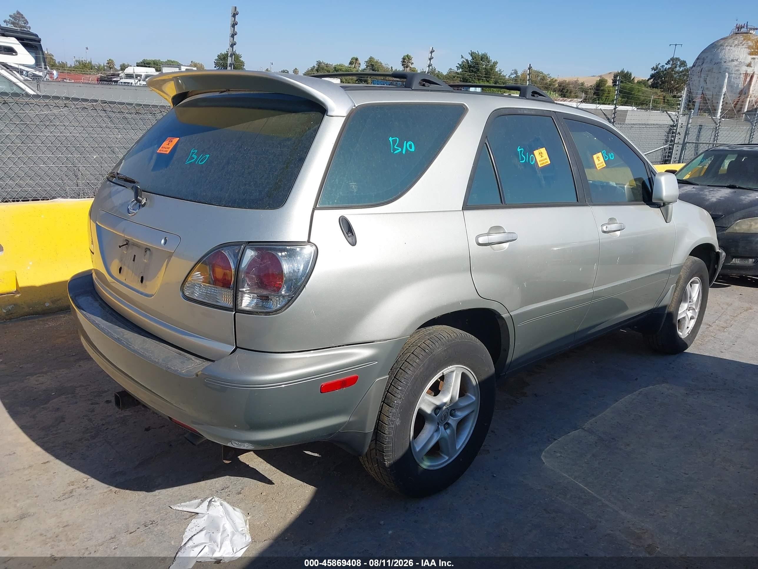 2003 Lexus Rx 300   Gray vin: JTJHF10U930311289