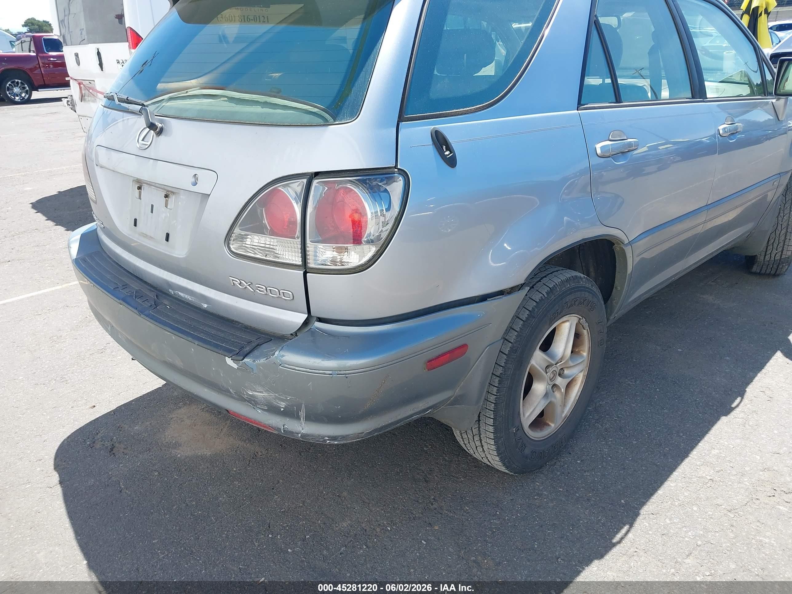 2001 Lexus Rx 300   Silver vin: JTJHF10UX10231724