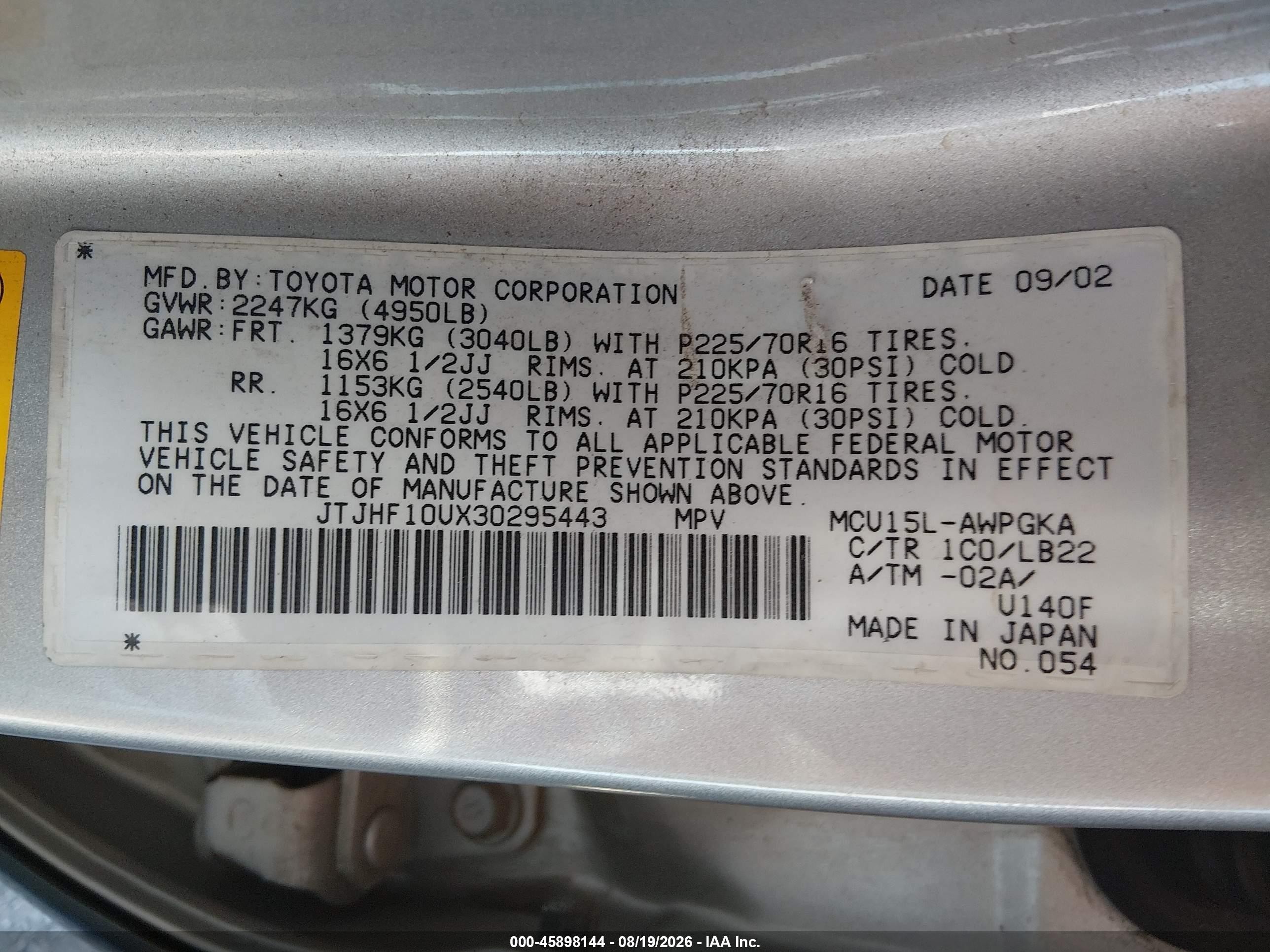 2003 Lexus Rx 300   Silver vin: JTJHF10UX30295443