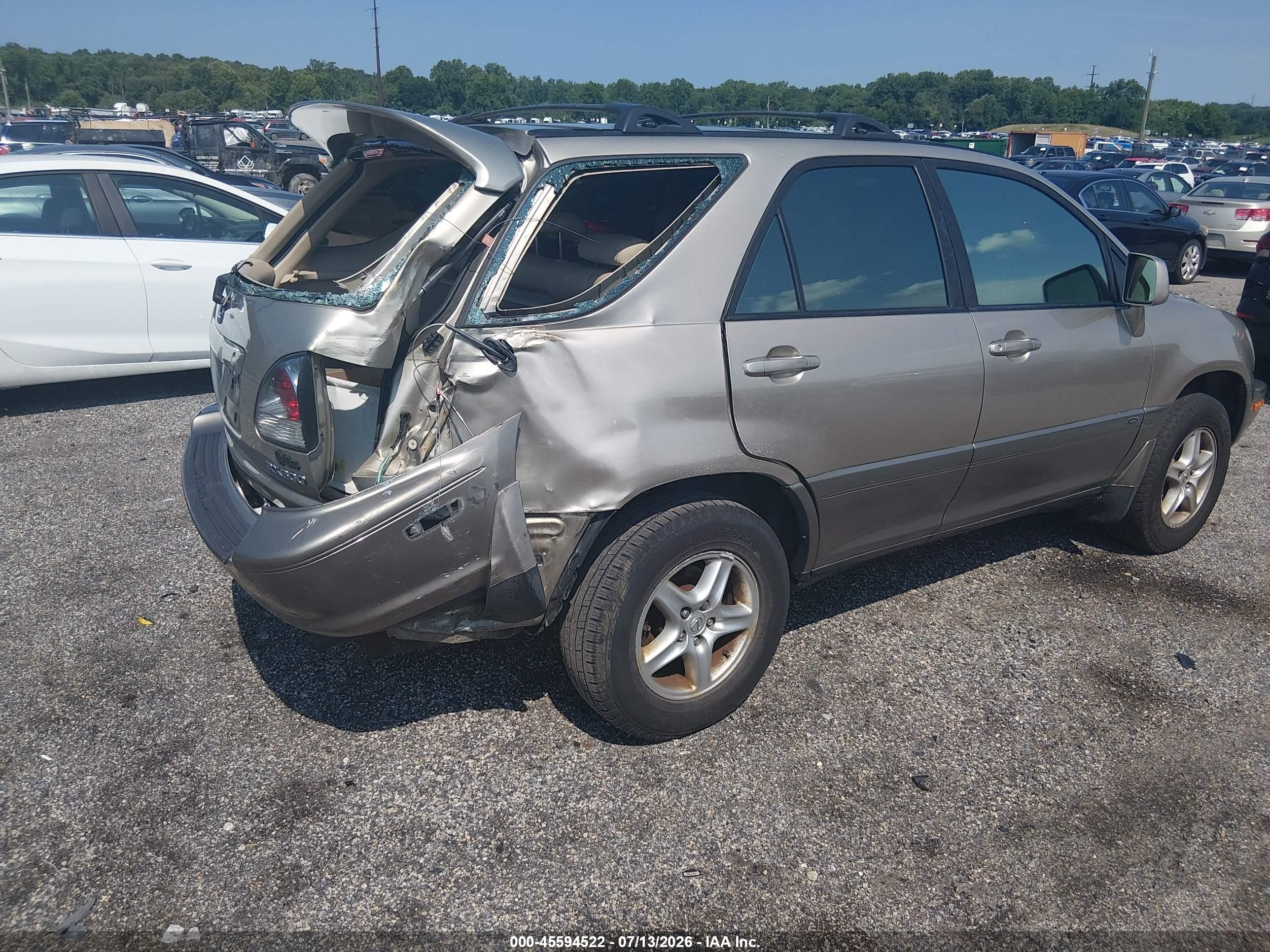 2003 Lexus Rx 300   Gold vin: JTJHF10UX30308787