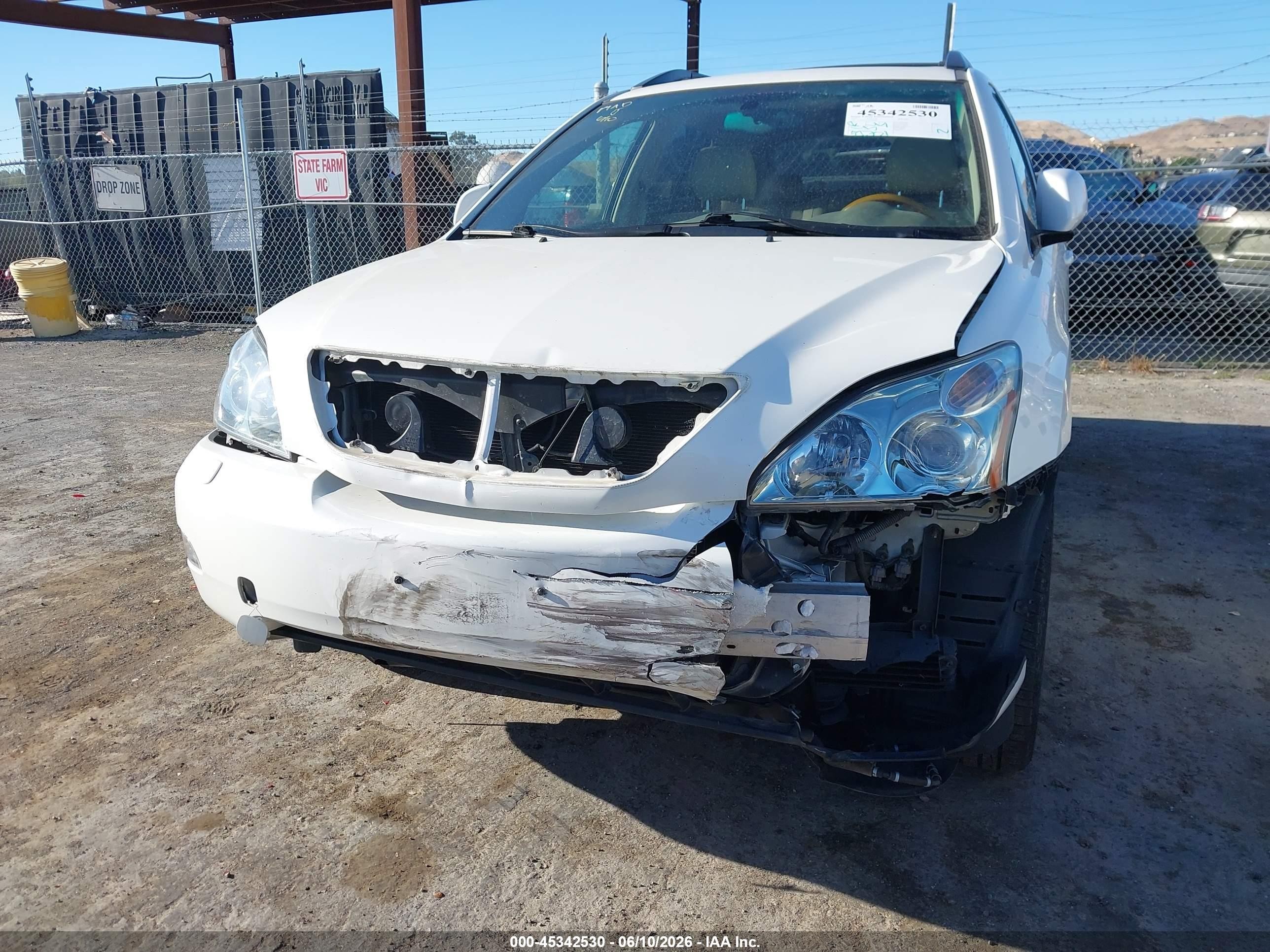 2007 Lexus Rx 350   White vin: JTJHK31U072004688