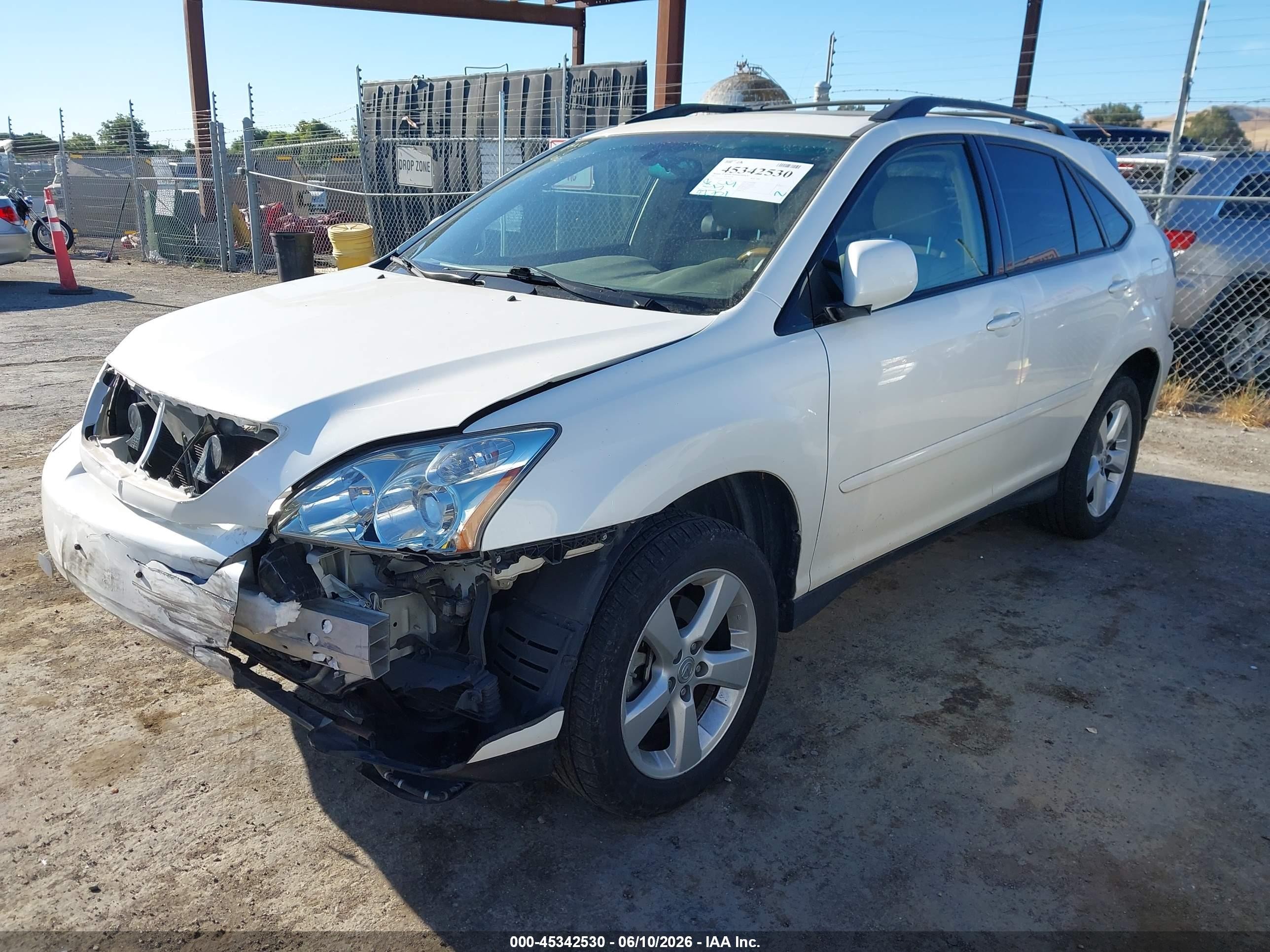 2007 Lexus Rx 350   White vin: JTJHK31U072004688