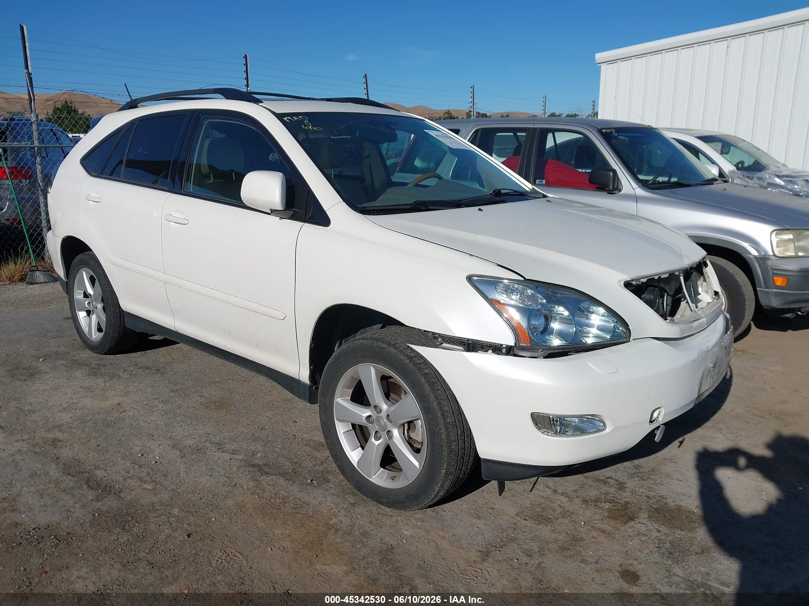 2007 Lexus Rx 350   White vin: JTJHK31U072004688