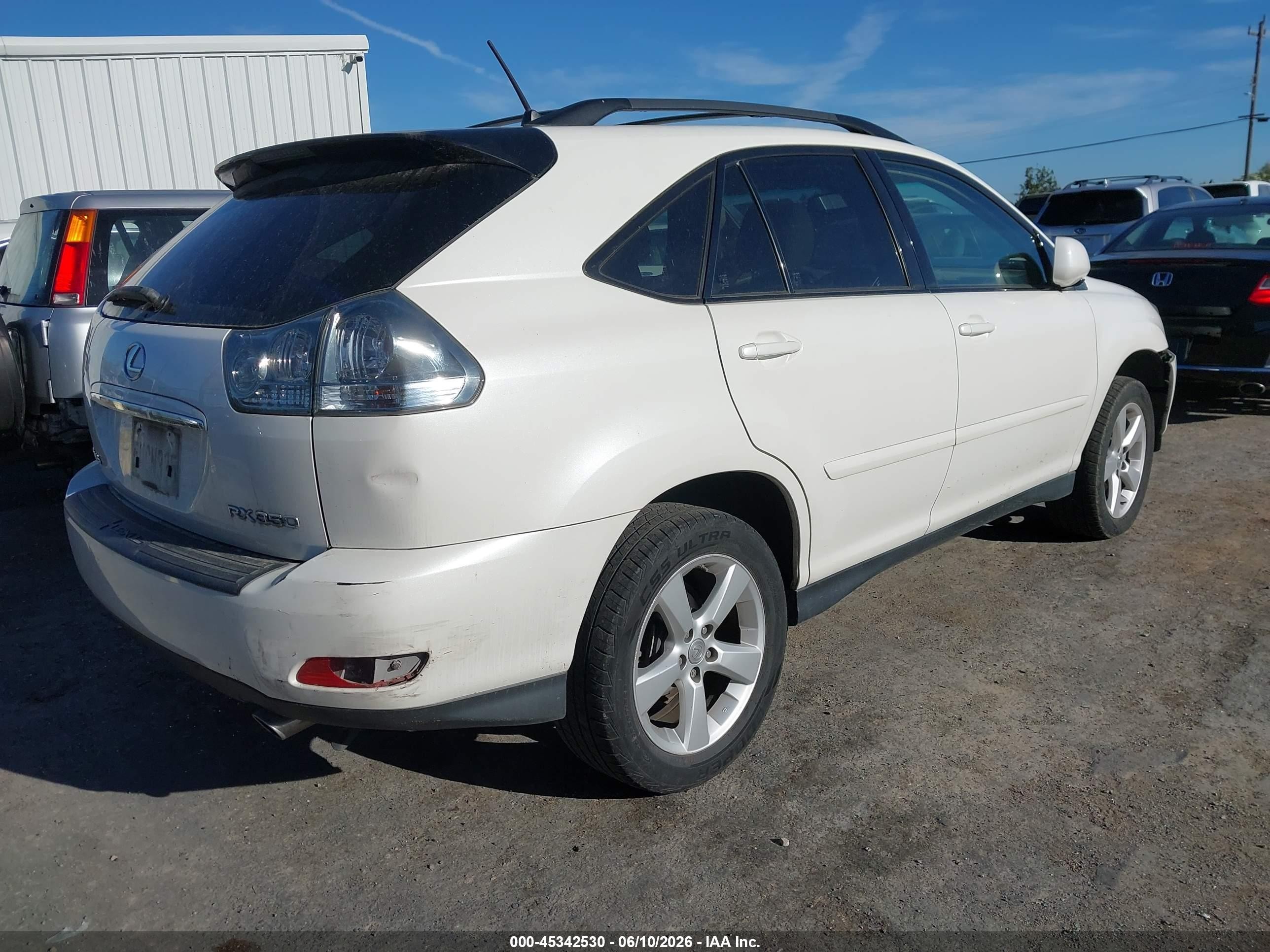 2007 Lexus Rx 350   White vin: JTJHK31U072004688
