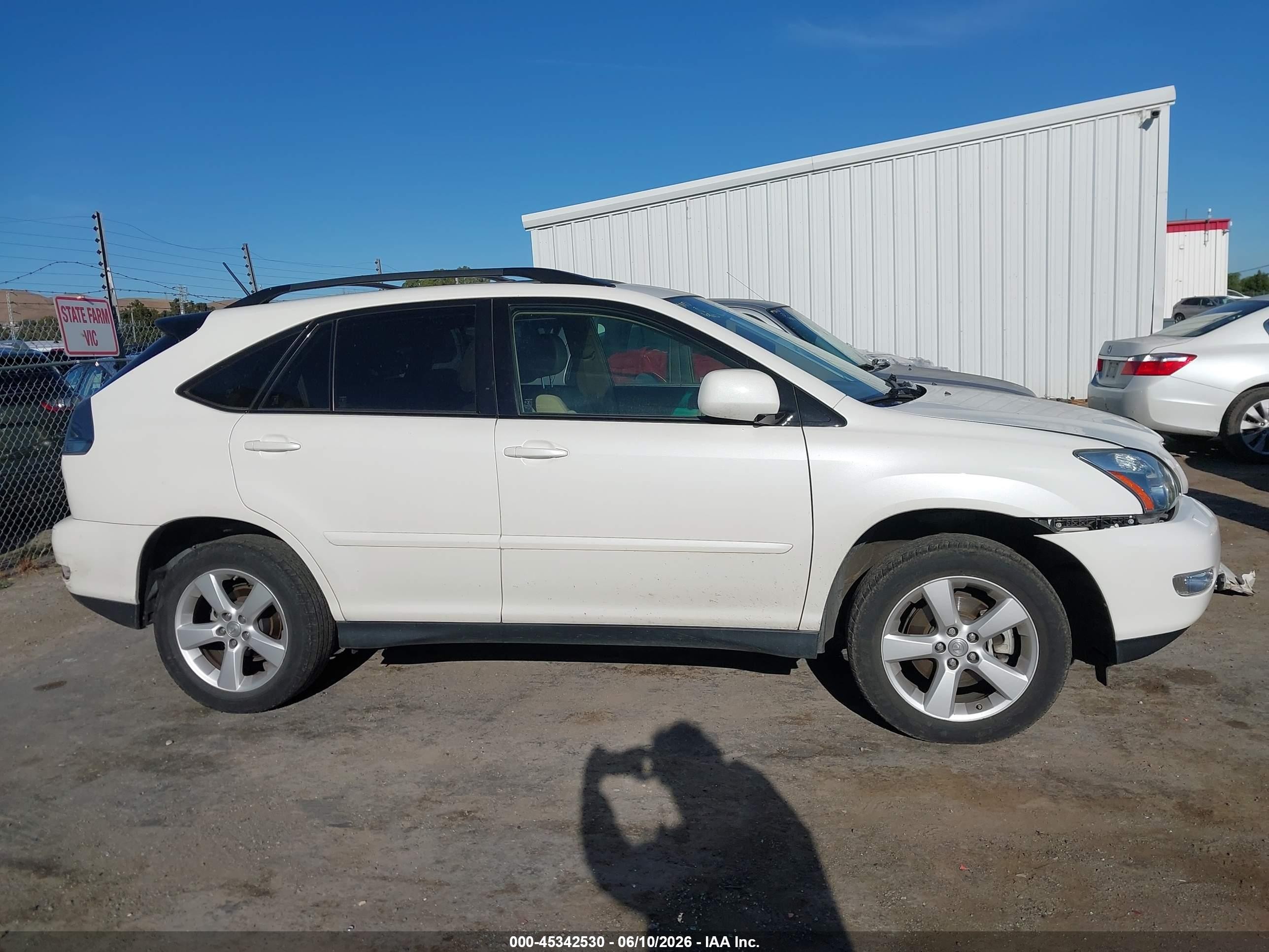 2007 Lexus Rx 350   White vin: JTJHK31U072004688