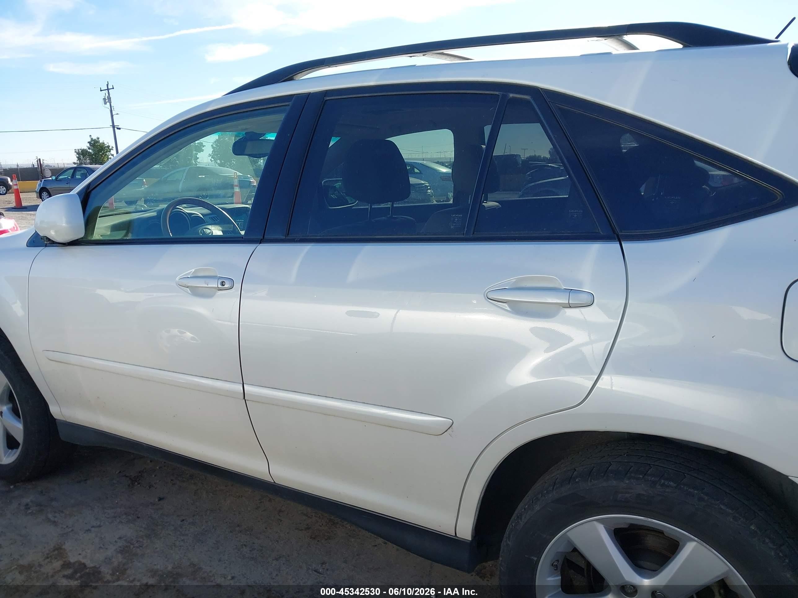 2007 Lexus Rx 350   White vin: JTJHK31U072004688