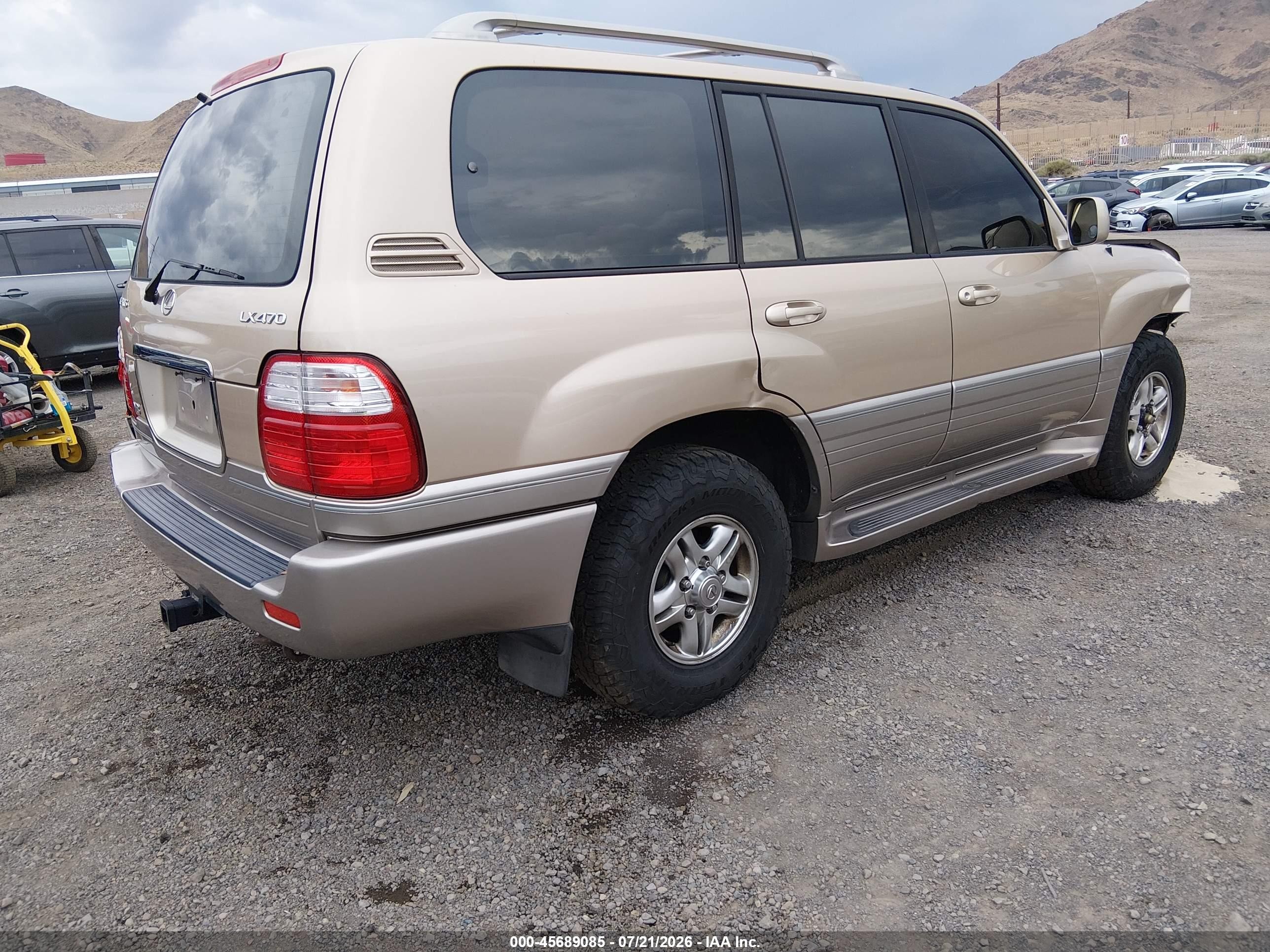 2001 Lexus Lx 470   Brown vin: JTJHT00W013507332
