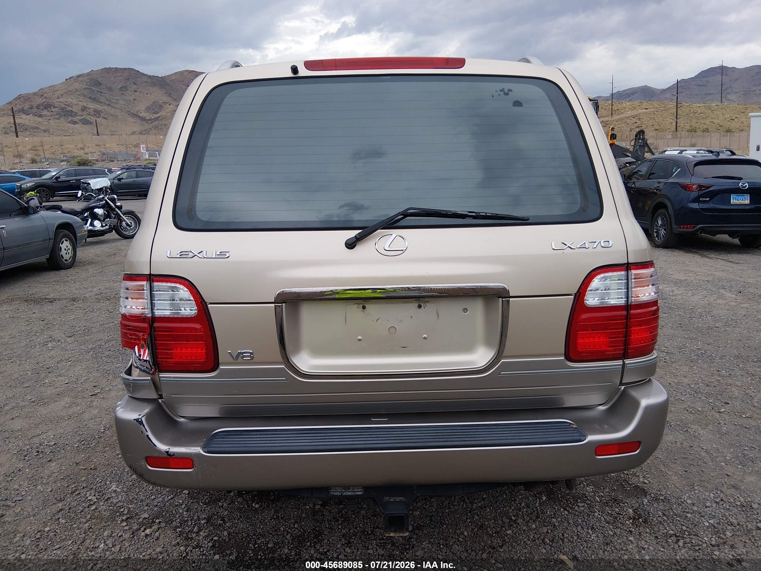 2001 Lexus Lx 470   Brown vin: JTJHT00W013507332