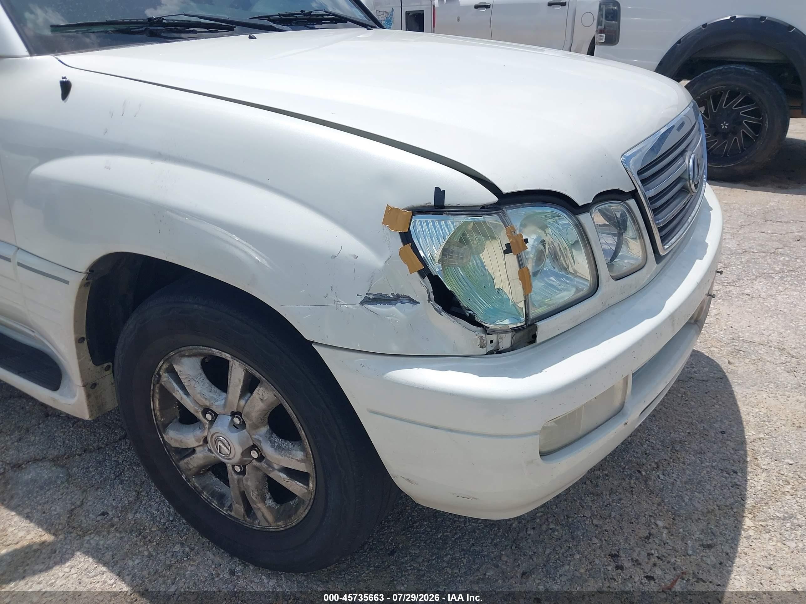 2004 Lexus Lx 470   Белый vin: JTJHT00W043542554