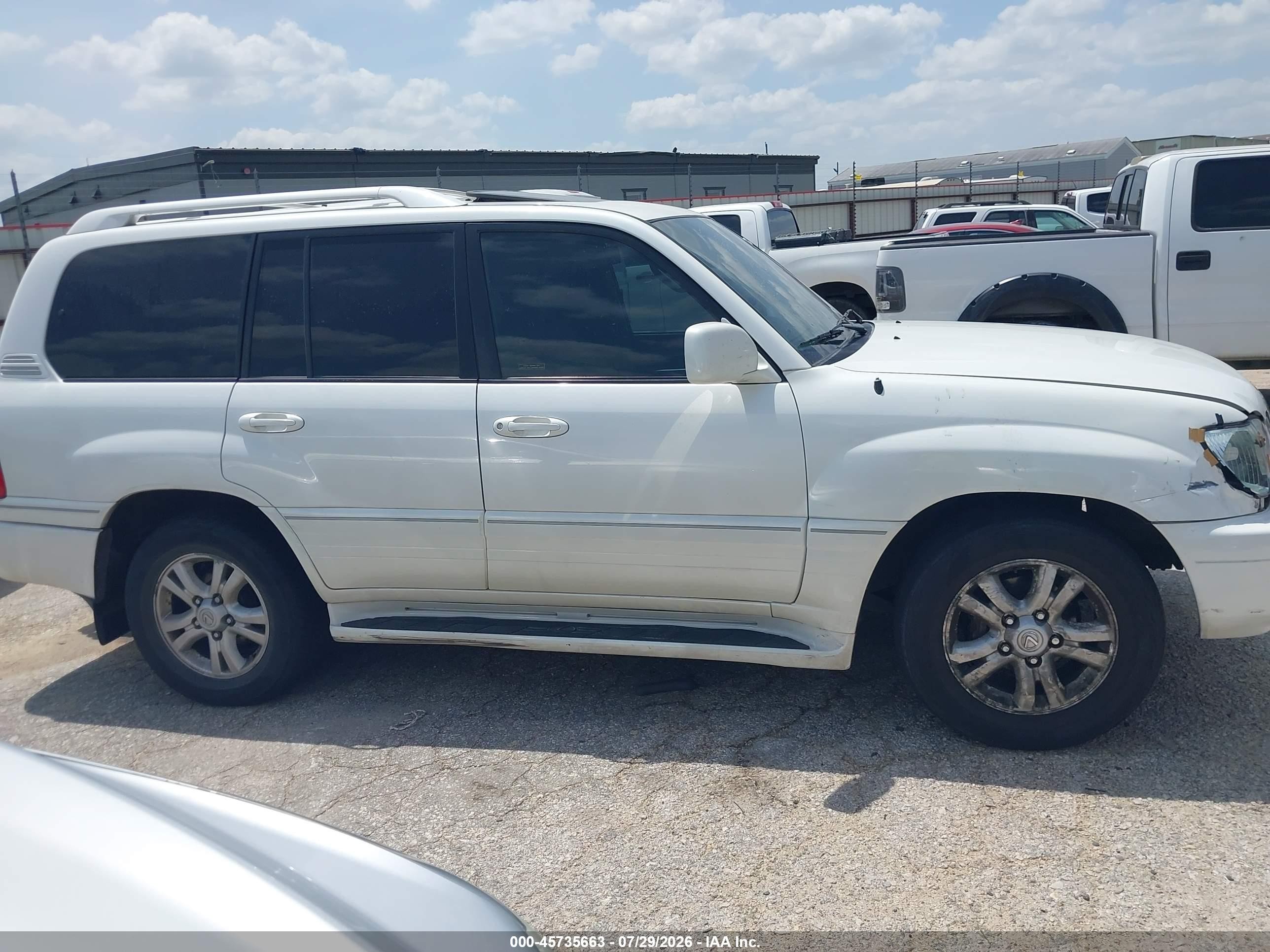 2004 Lexus Lx 470   Белый vin: JTJHT00W043542554