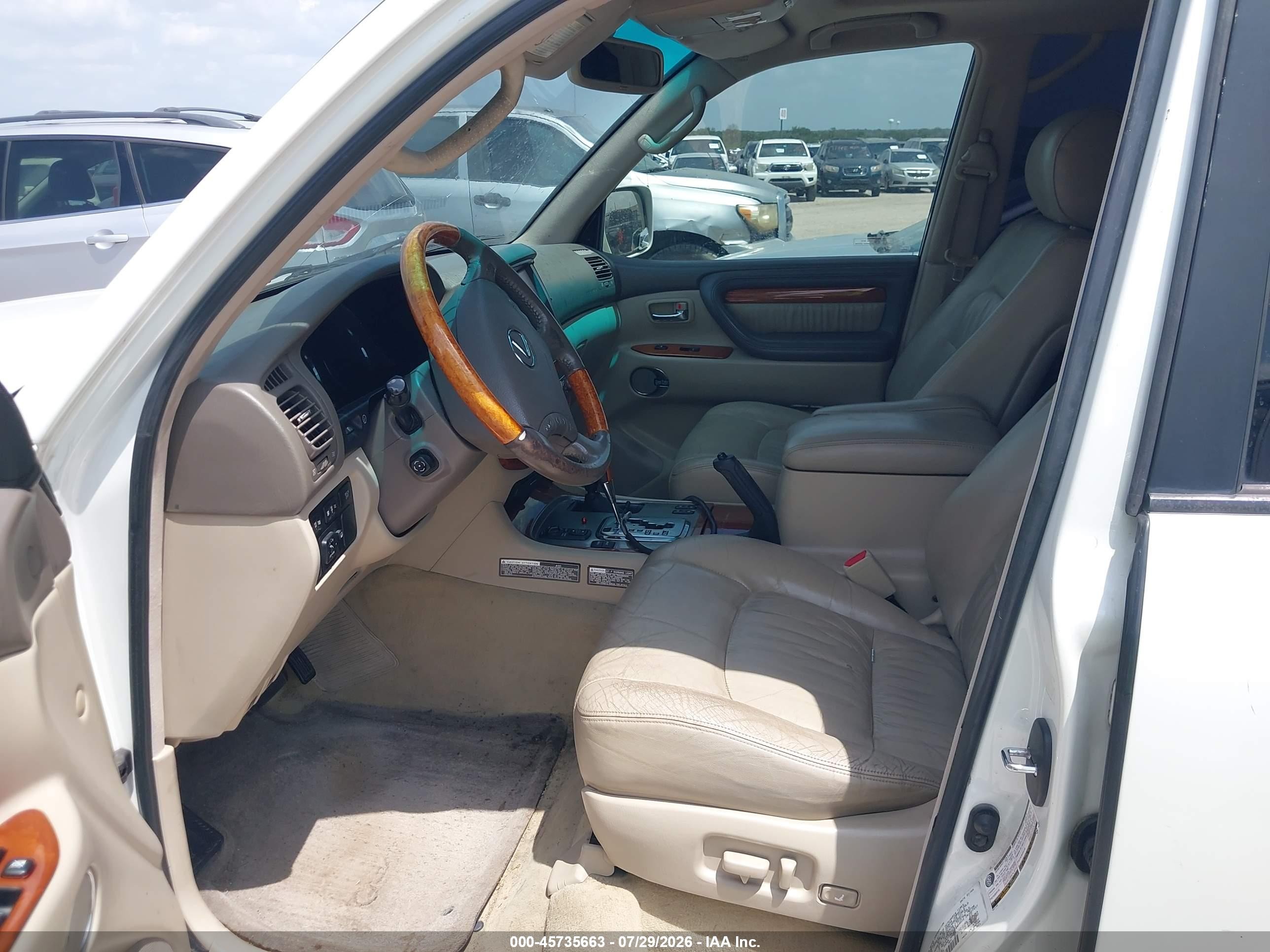 2004 Lexus Lx 470   Белый vin: JTJHT00W043542554