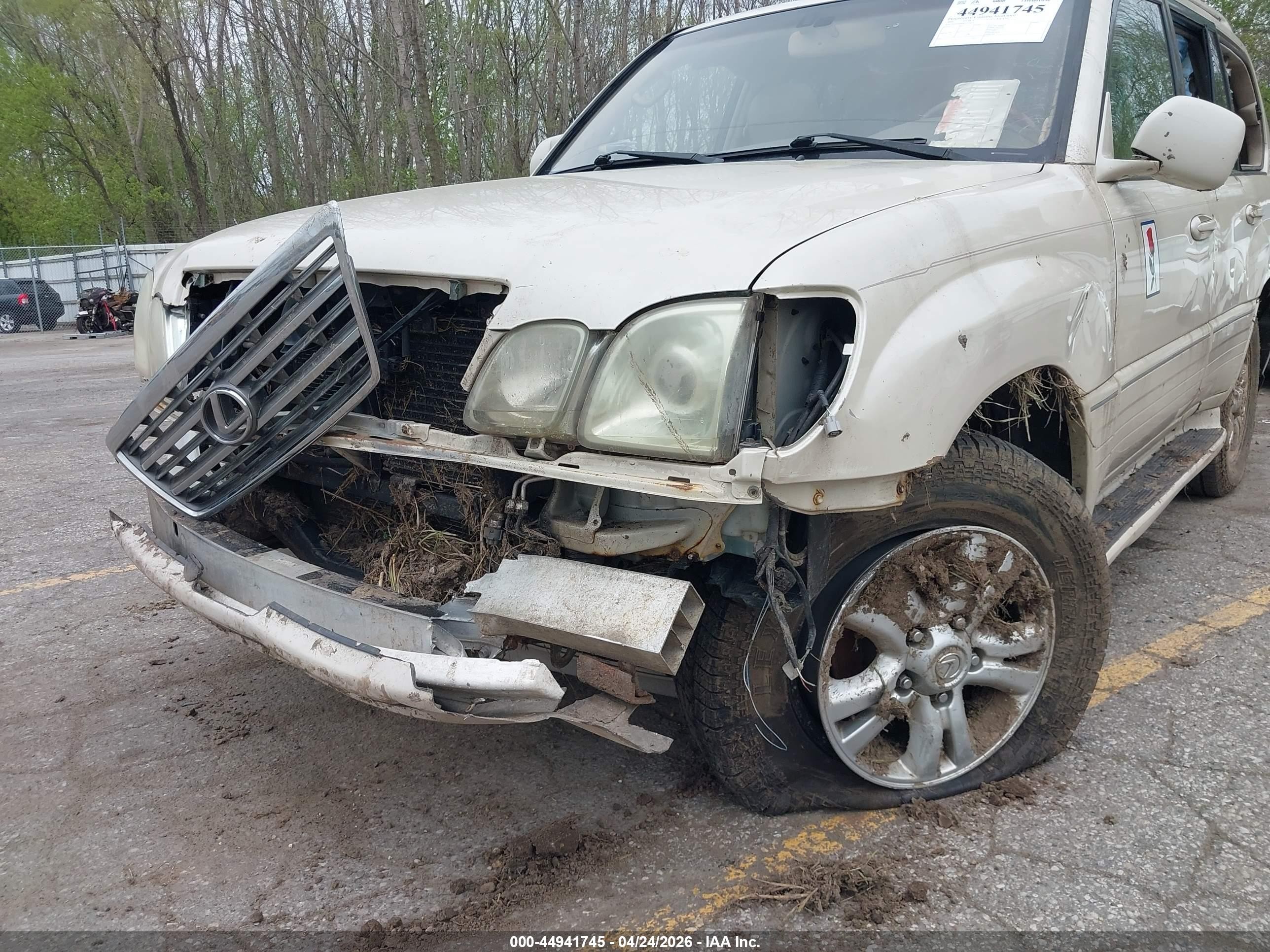 2005 Lexus Lx 470   Cream vin: JTJHT00W053555435