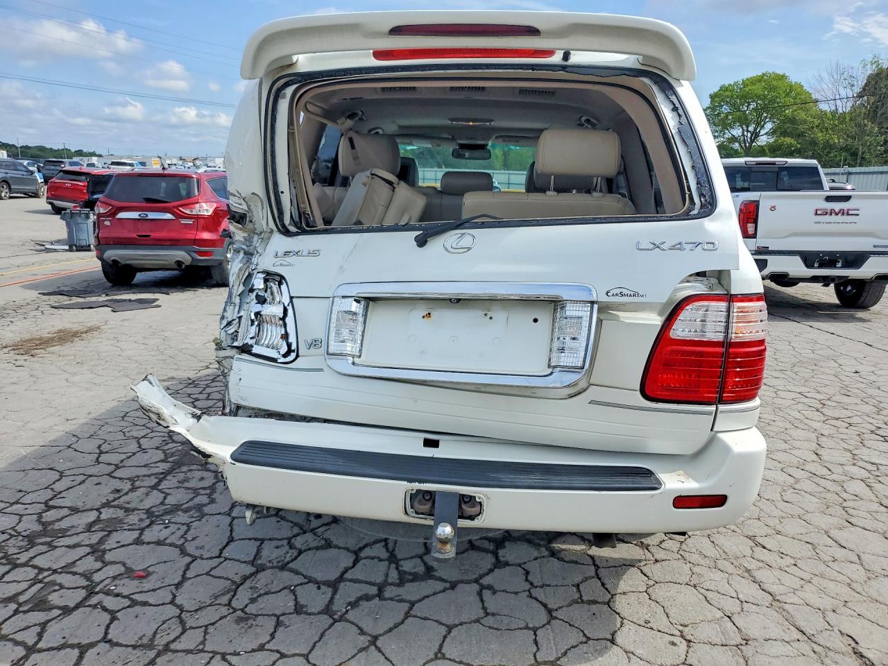 2005 Lexus Lx 470 White vin: JTJHT00W153548963