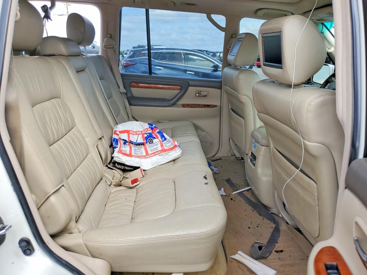 2005 Lexus Lx 470 White vin: JTJHT00W153548963