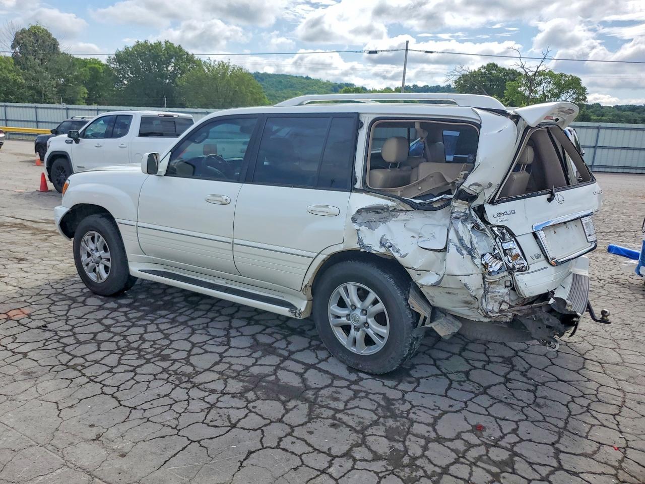 2005 Lexus Lx 470 White vin: JTJHT00W153548963