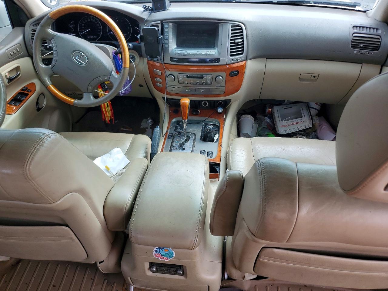 2005 Lexus Lx 470 White vin: JTJHT00W153548963