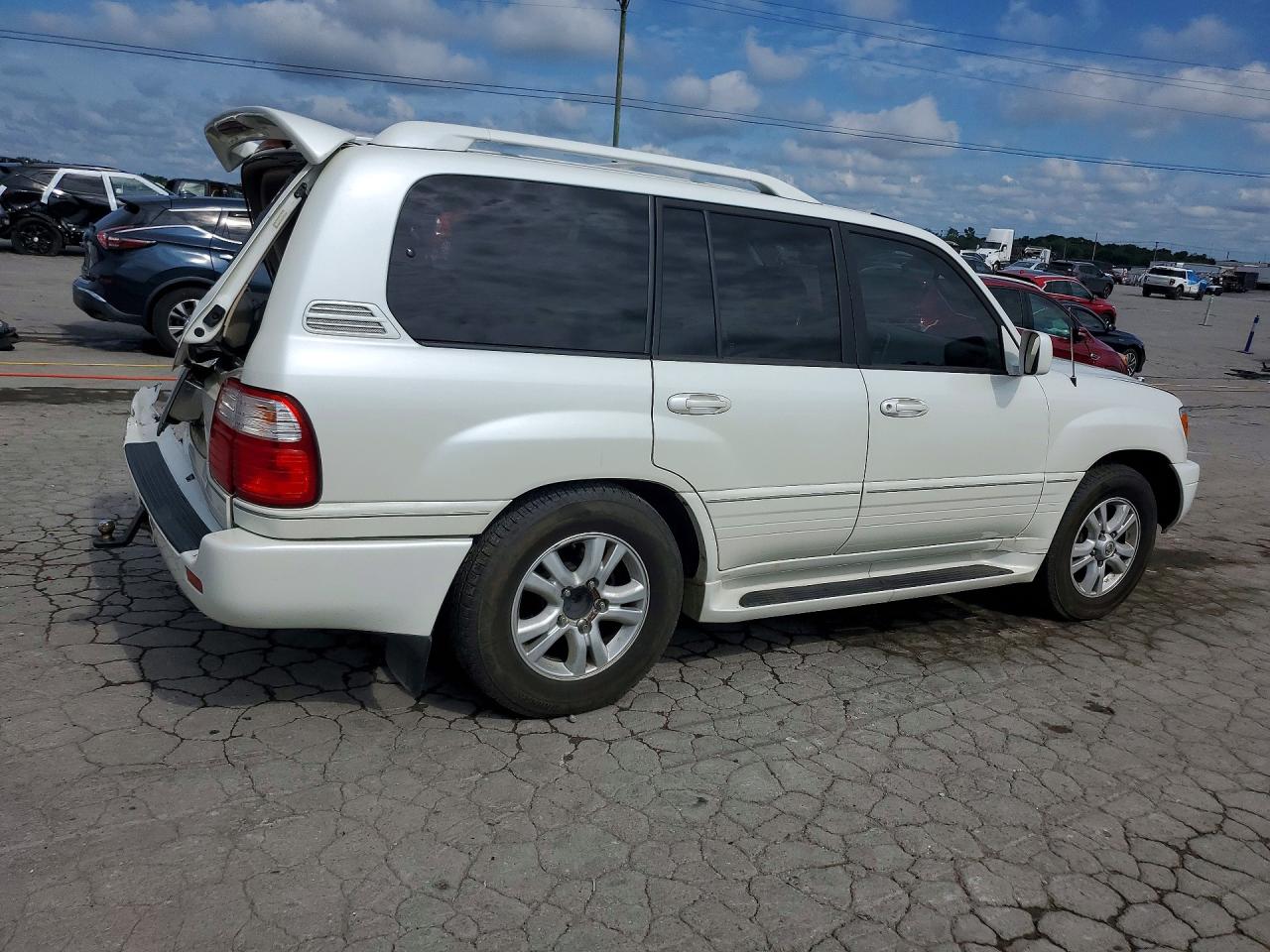 2005 Lexus Lx 470 White vin: JTJHT00W153548963