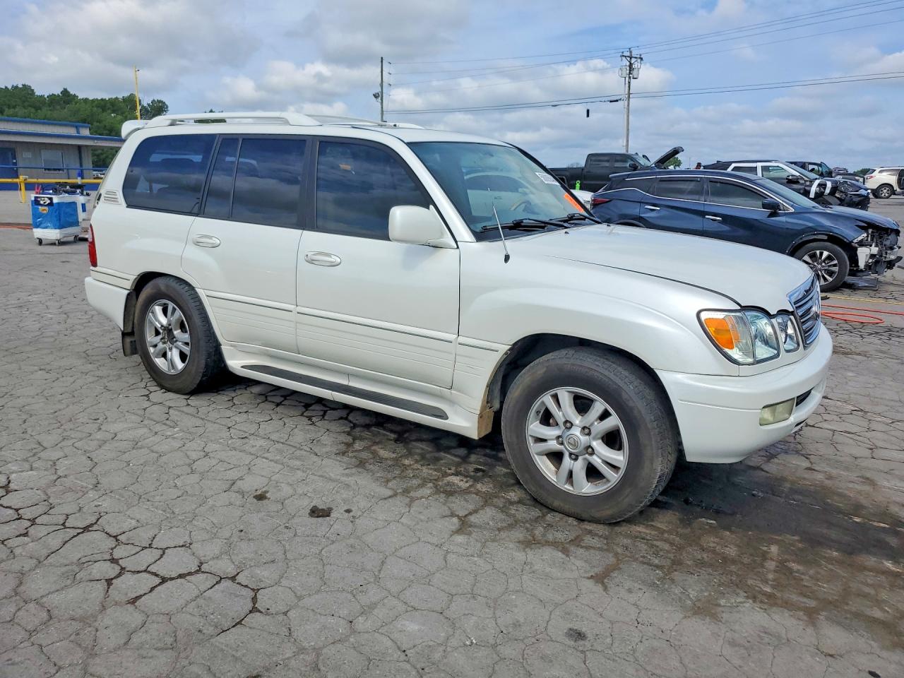 2005 Lexus Lx 470 White vin: JTJHT00W153548963