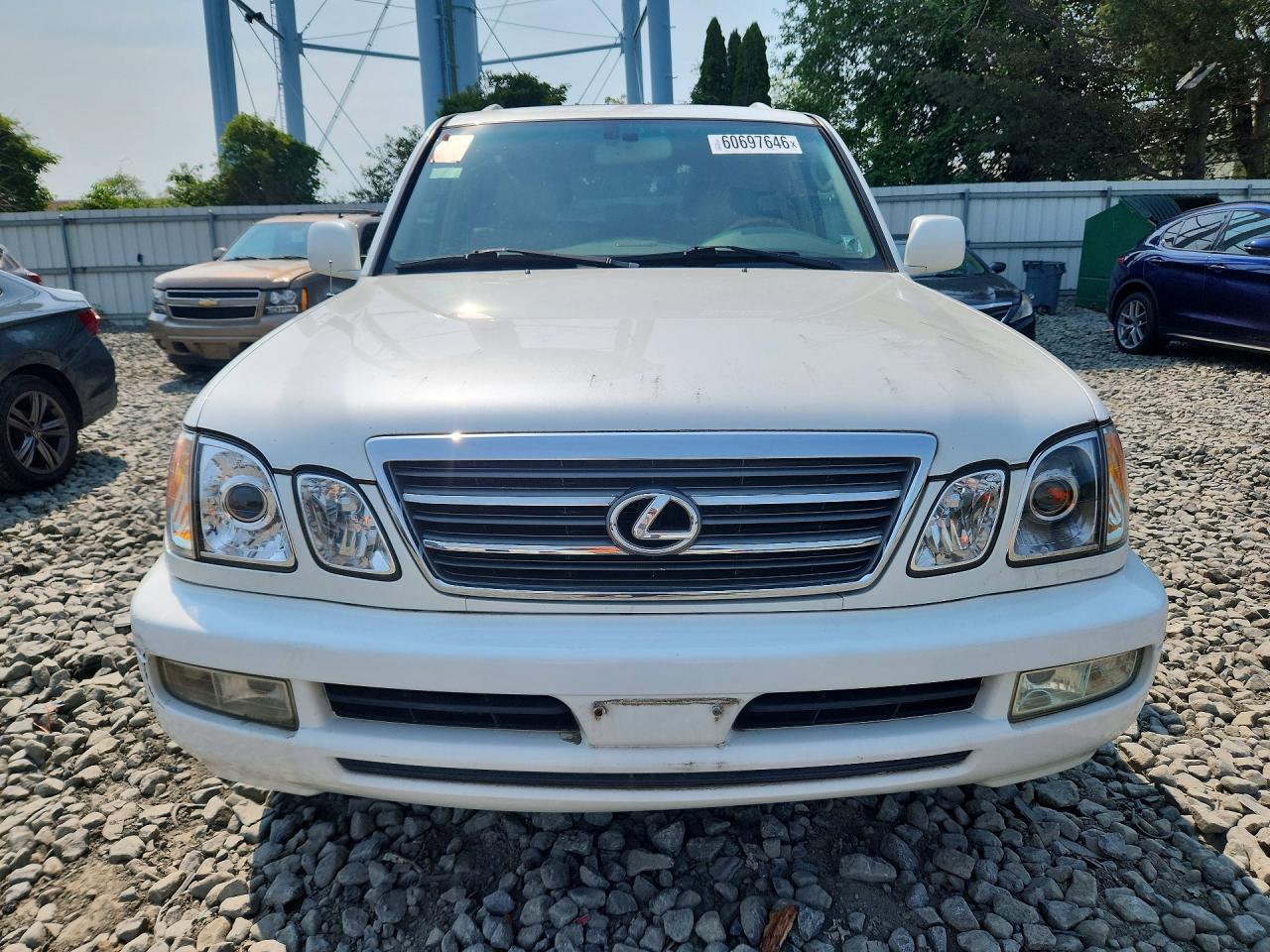 2005 Lexus Lx 470 White vin: JTJHT00W153551782