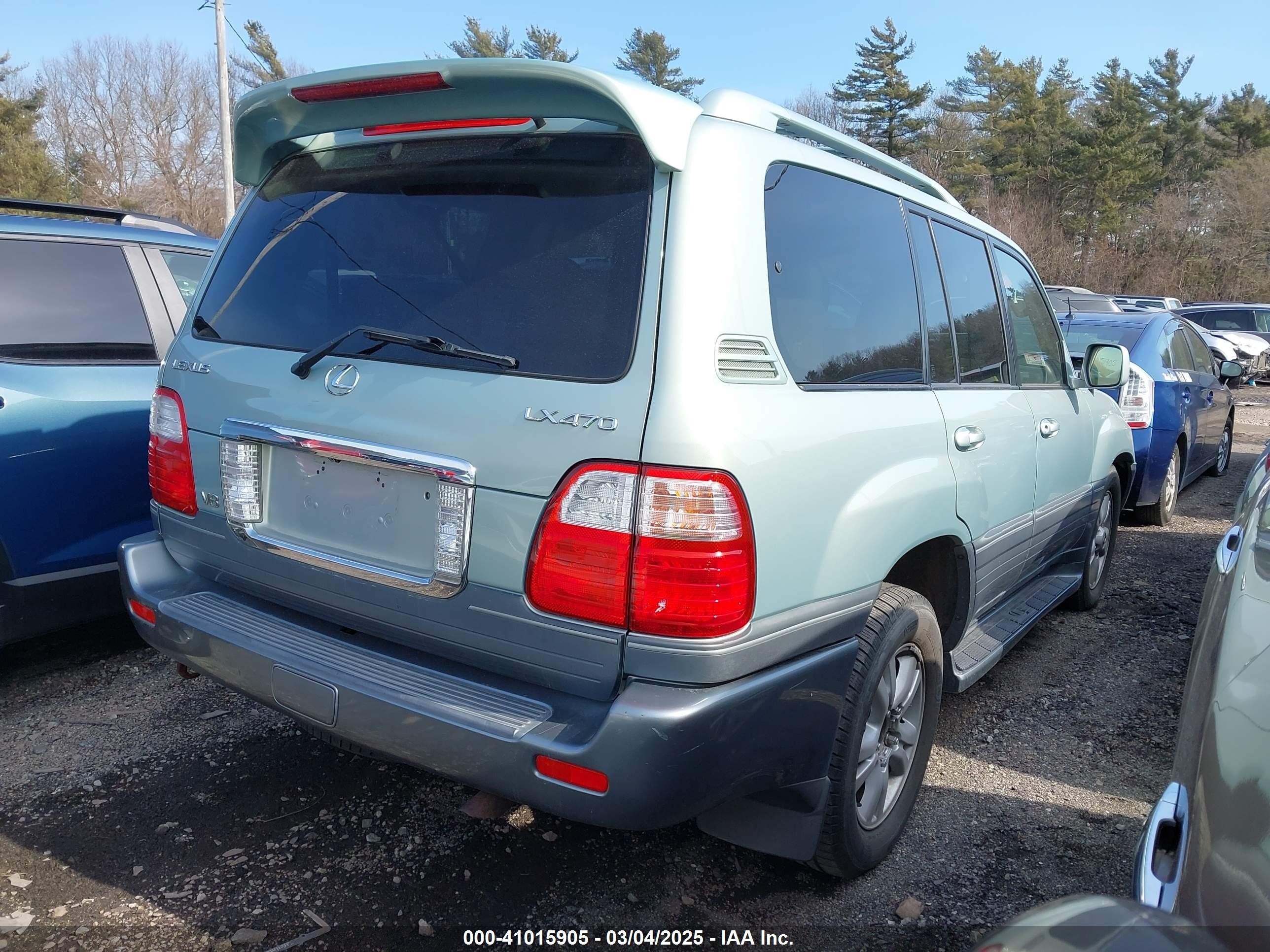 2005 Lexus Lx 470   Gray vin: JTJHT00W153553760