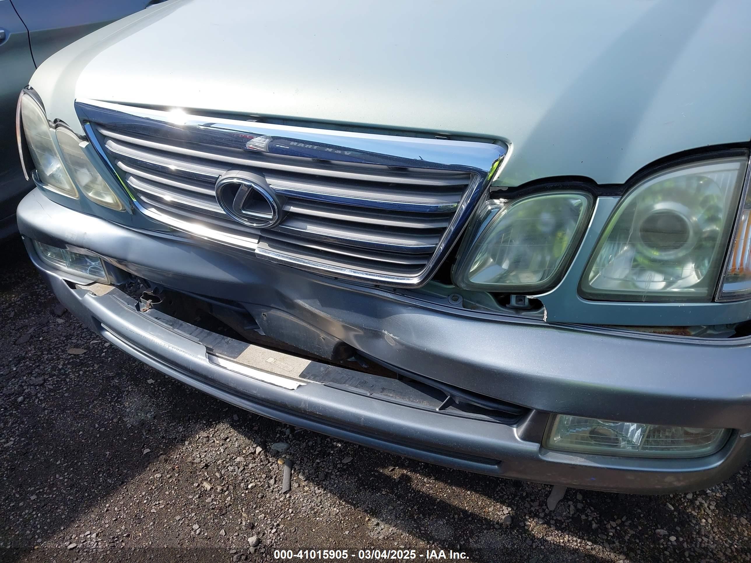 2005 Lexus Lx 470   Gray vin: JTJHT00W153553760