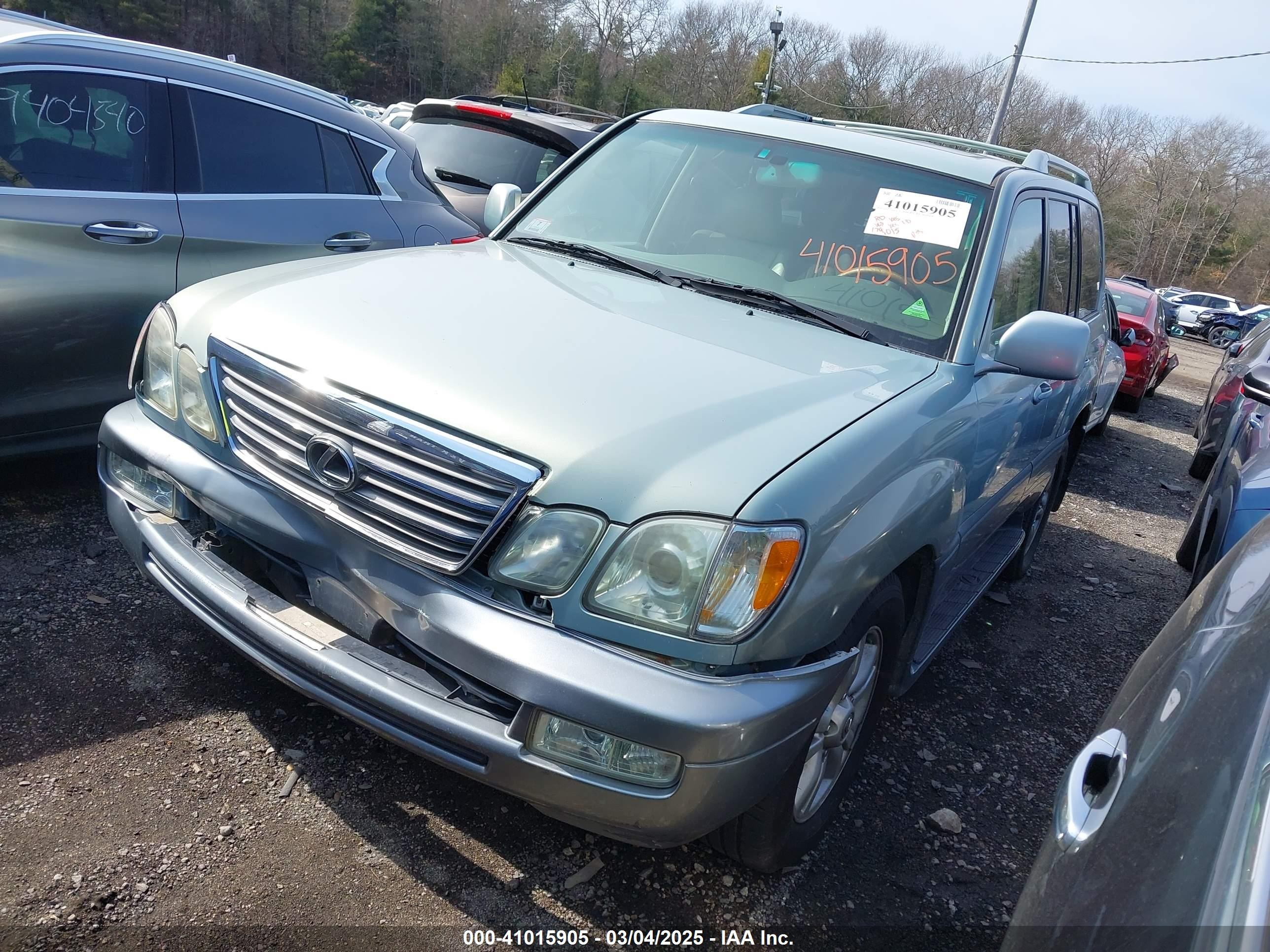 2005 Lexus Lx 470   Gray vin: JTJHT00W153553760