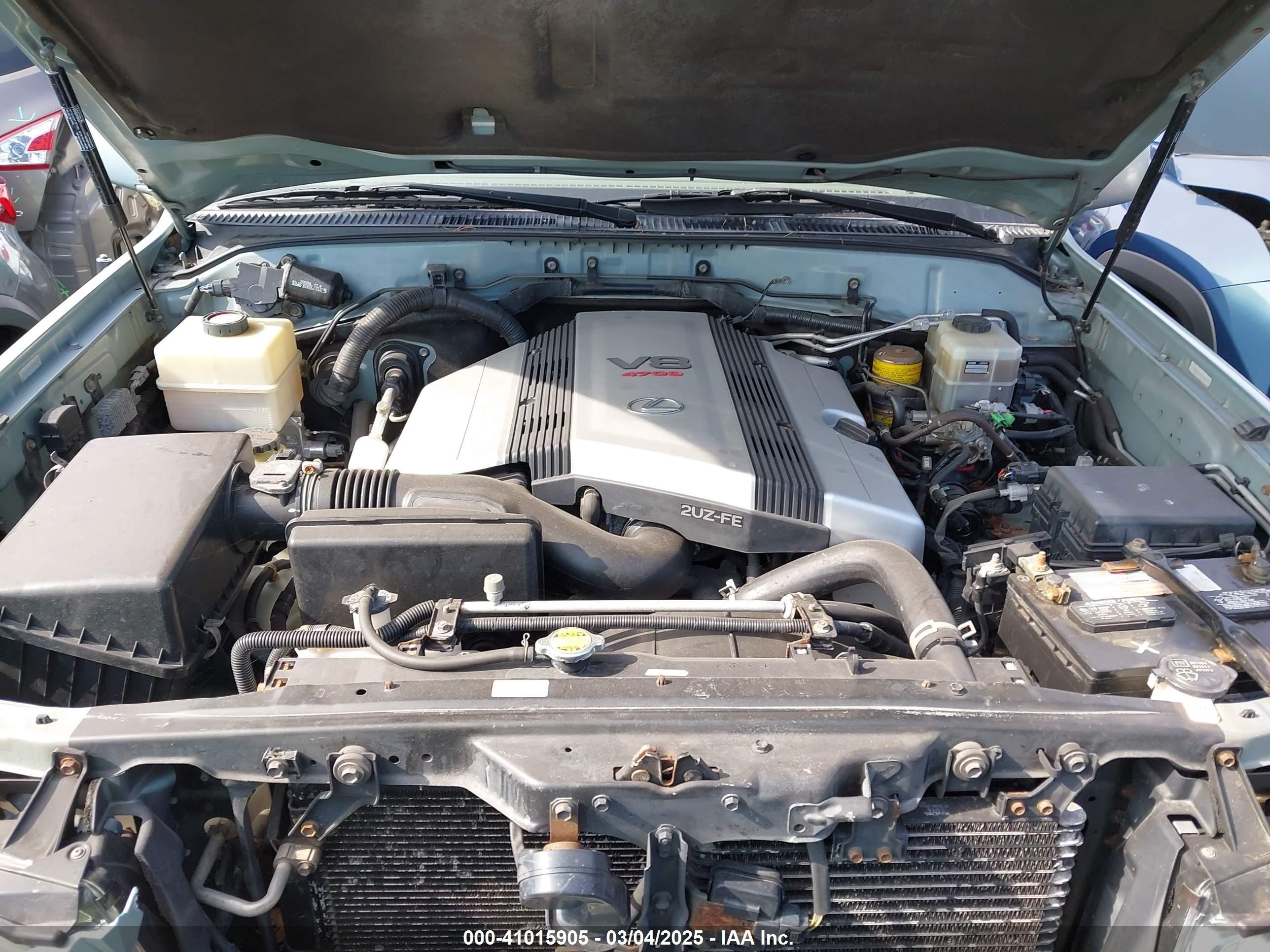 2005 Lexus Lx 470   Gray vin: JTJHT00W153553760