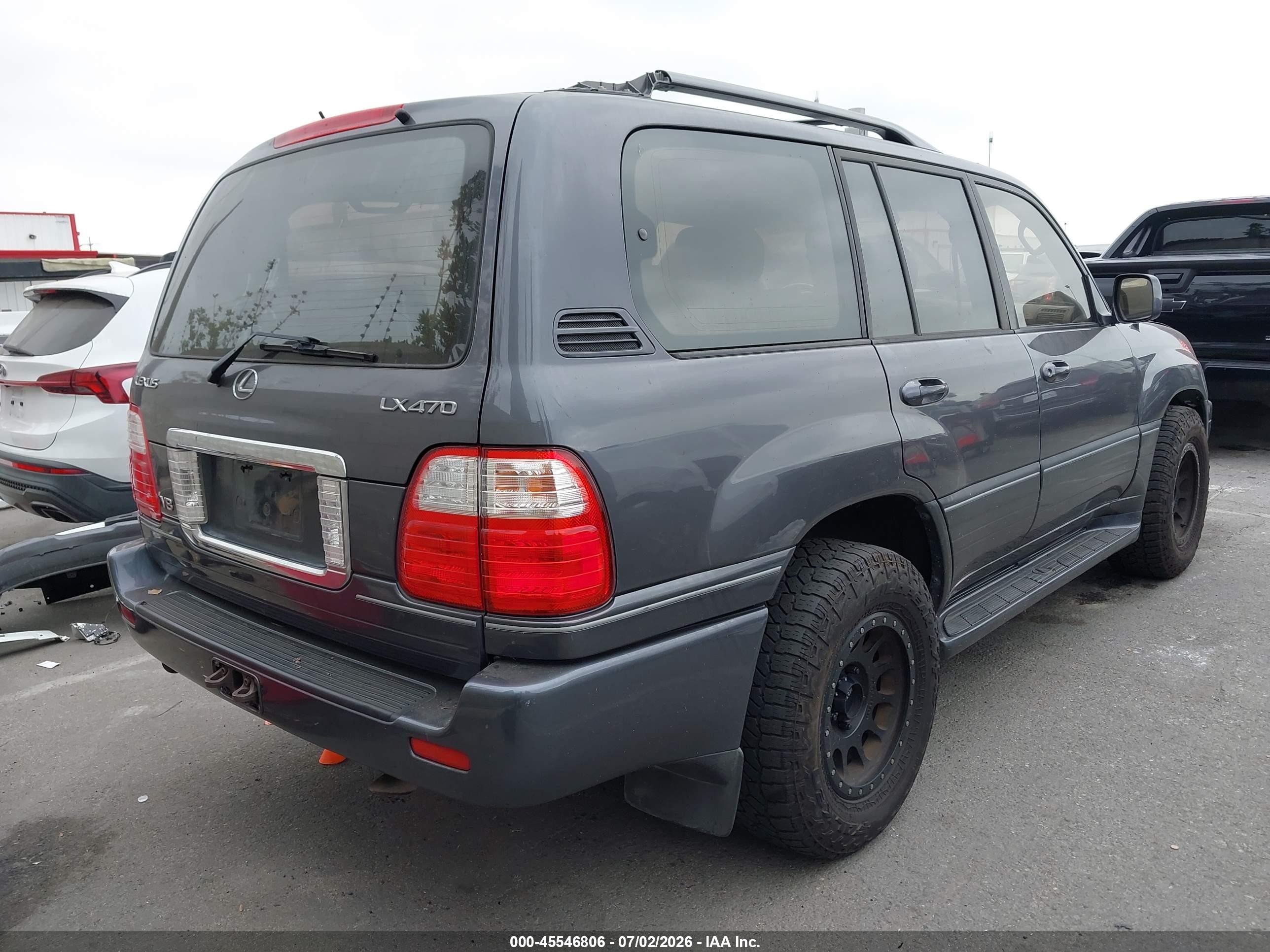 2003 Lexus Lx 470   Gray vin: JTJHT00W233531599