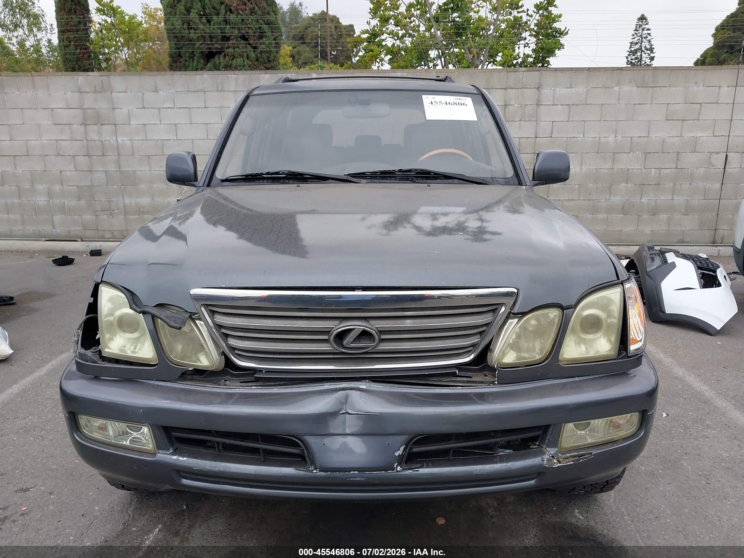 2003 Lexus Lx 470   Gray vin: JTJHT00W233531599