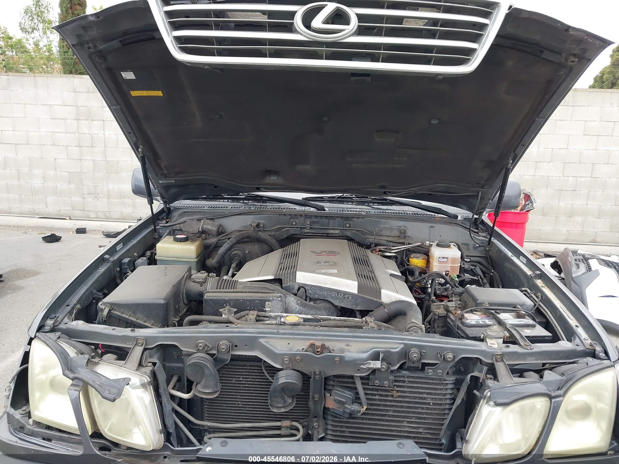 2003 Lexus Lx 470   Gray vin: JTJHT00W233531599