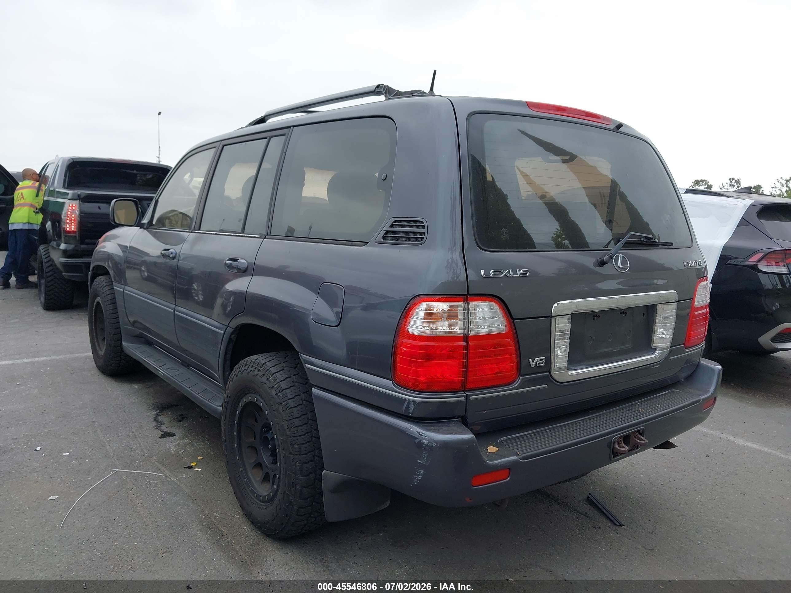 2003 Lexus Lx 470   Gray vin: JTJHT00W233531599