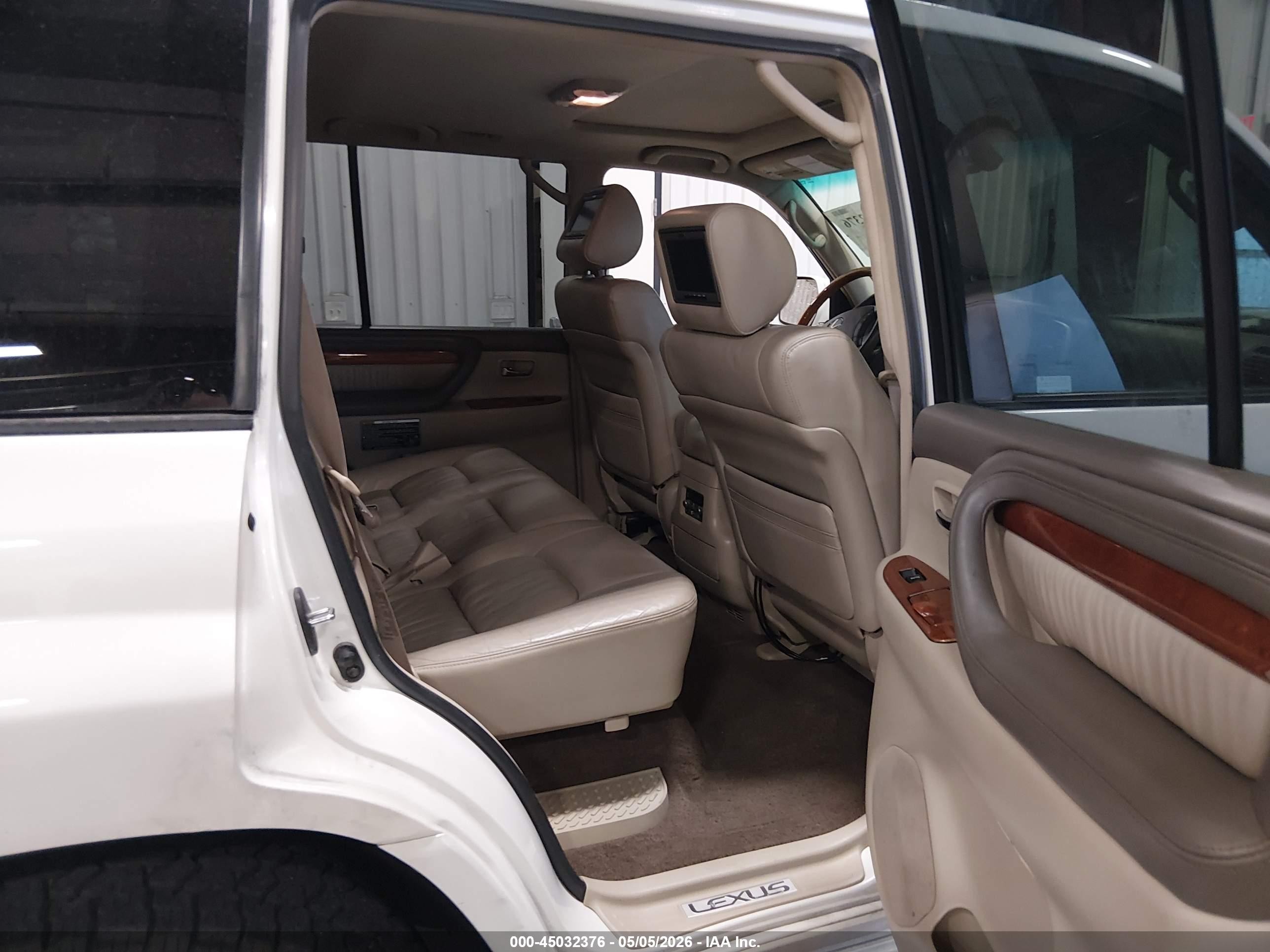 2004 Lexus Lx 470   White vin: JTJHT00W243543401