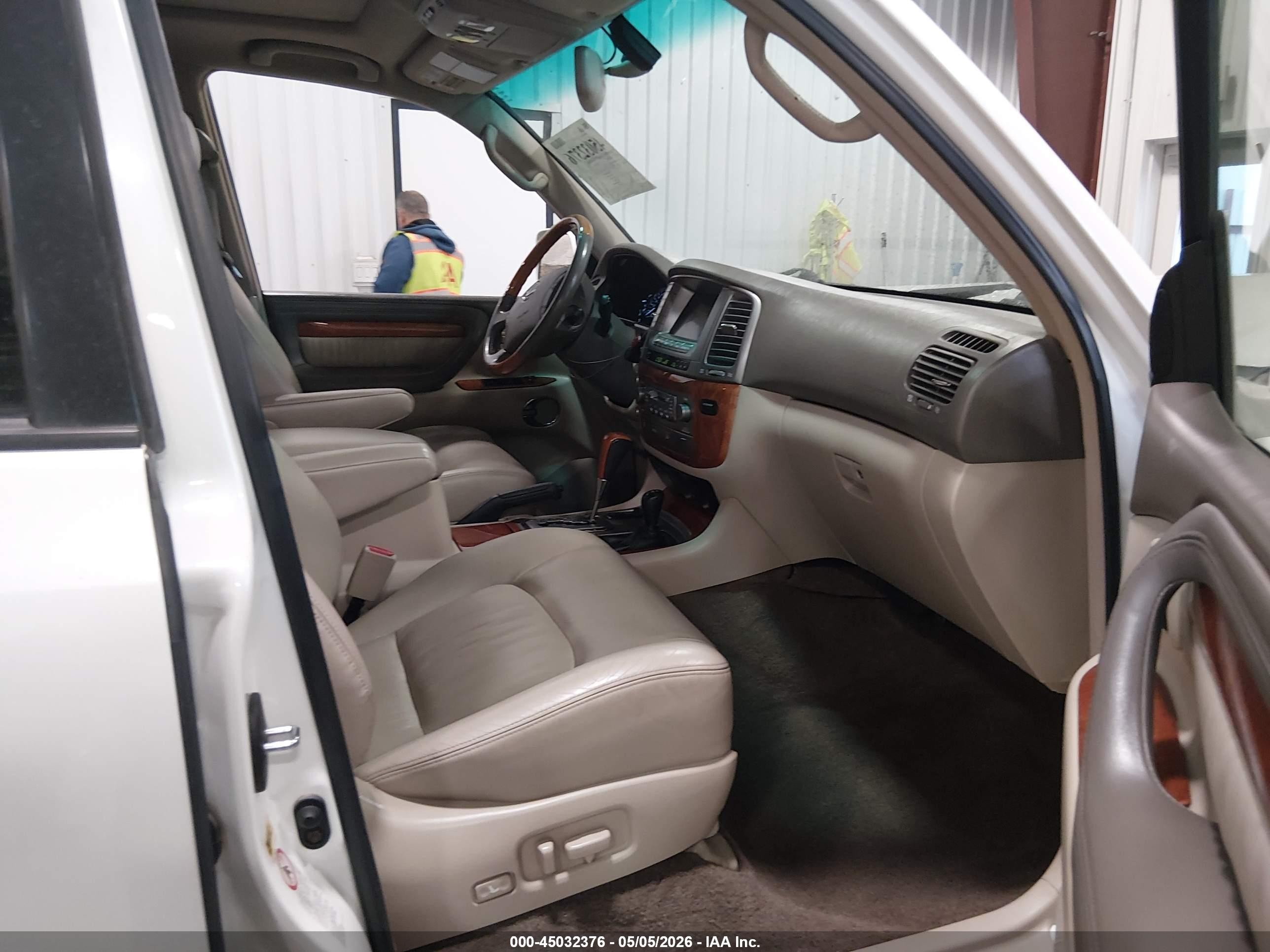 2004 Lexus Lx 470   White vin: JTJHT00W243543401