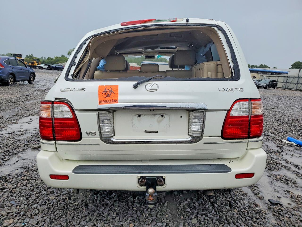 2004 Lexus Lx 470 White vin: JTJHT00W243545150