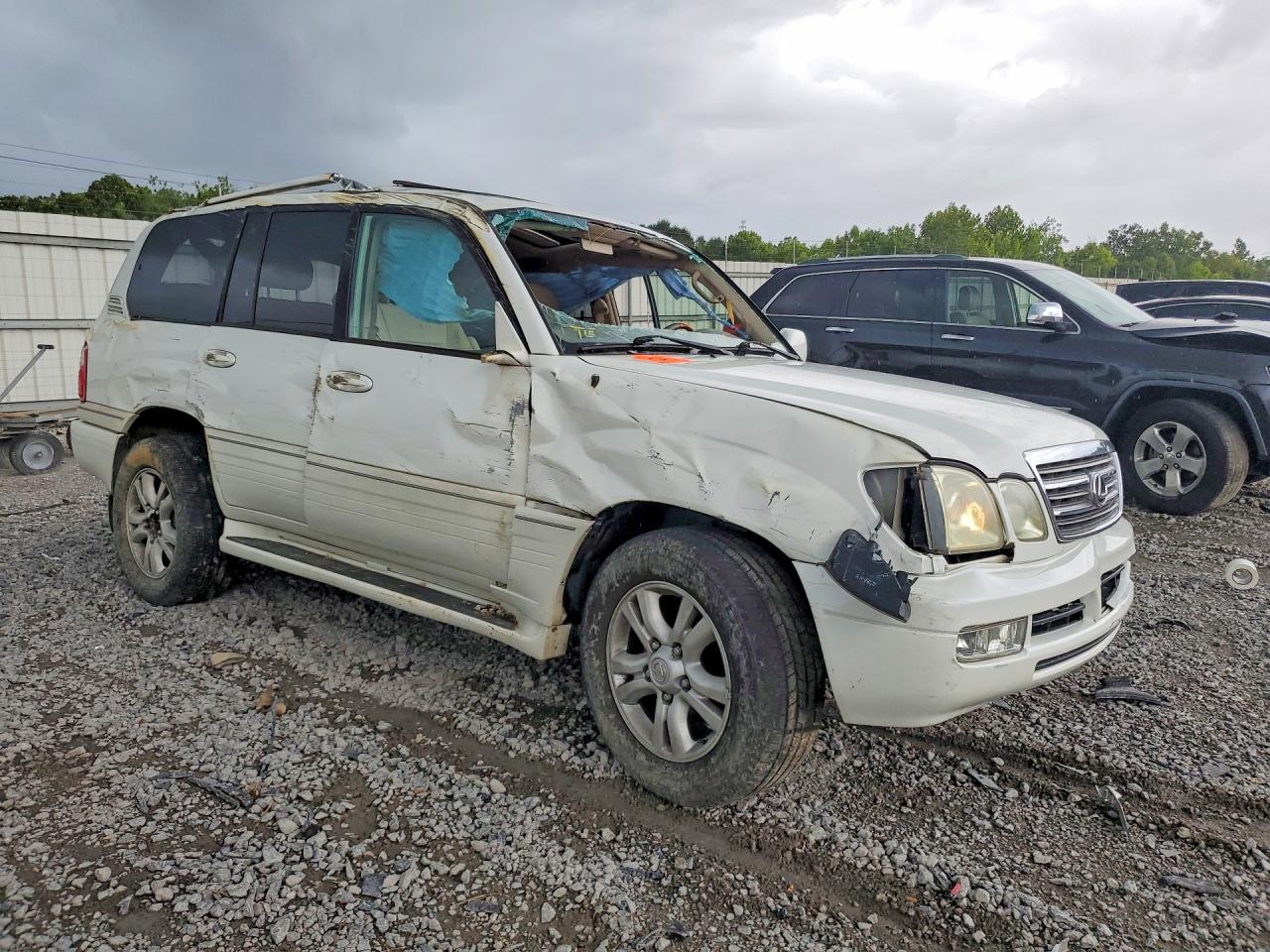 2004 Lexus Lx 470 White vin: JTJHT00W243545150