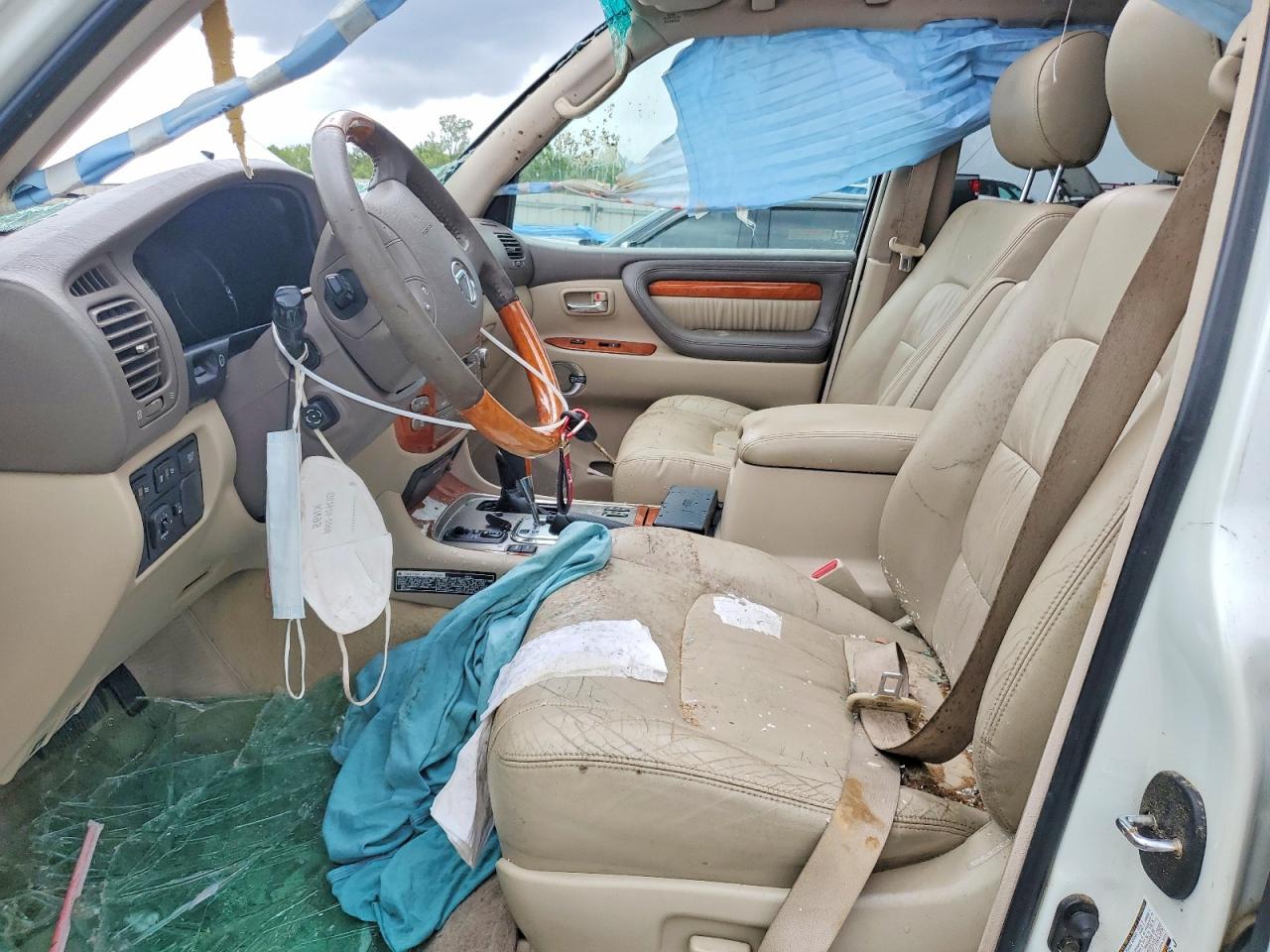 2004 Lexus Lx 470 White vin: JTJHT00W243545150